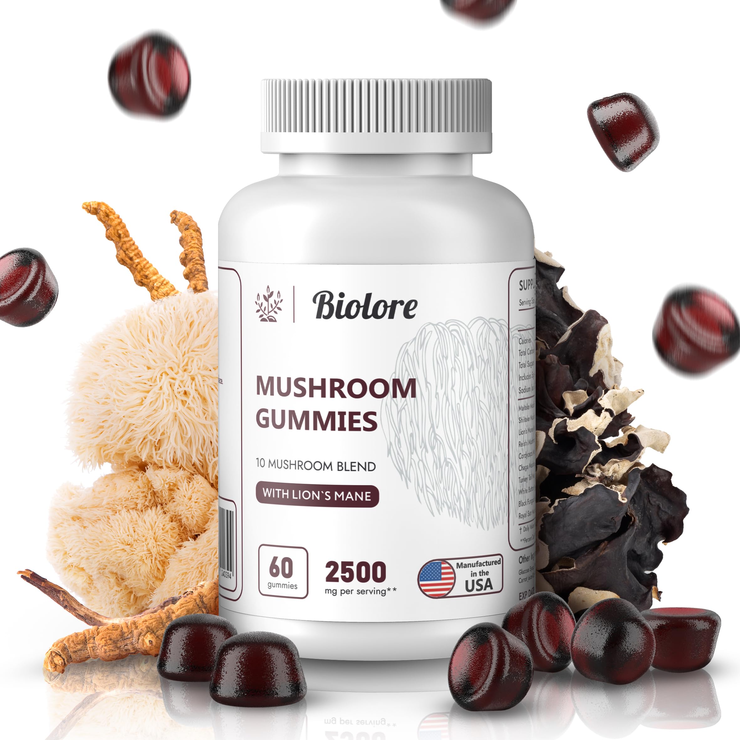 Biolore Mushroom Complex Gummies: 10 Powerful Mushrooms with Chaga, Lions Mane BioloreAu supplements