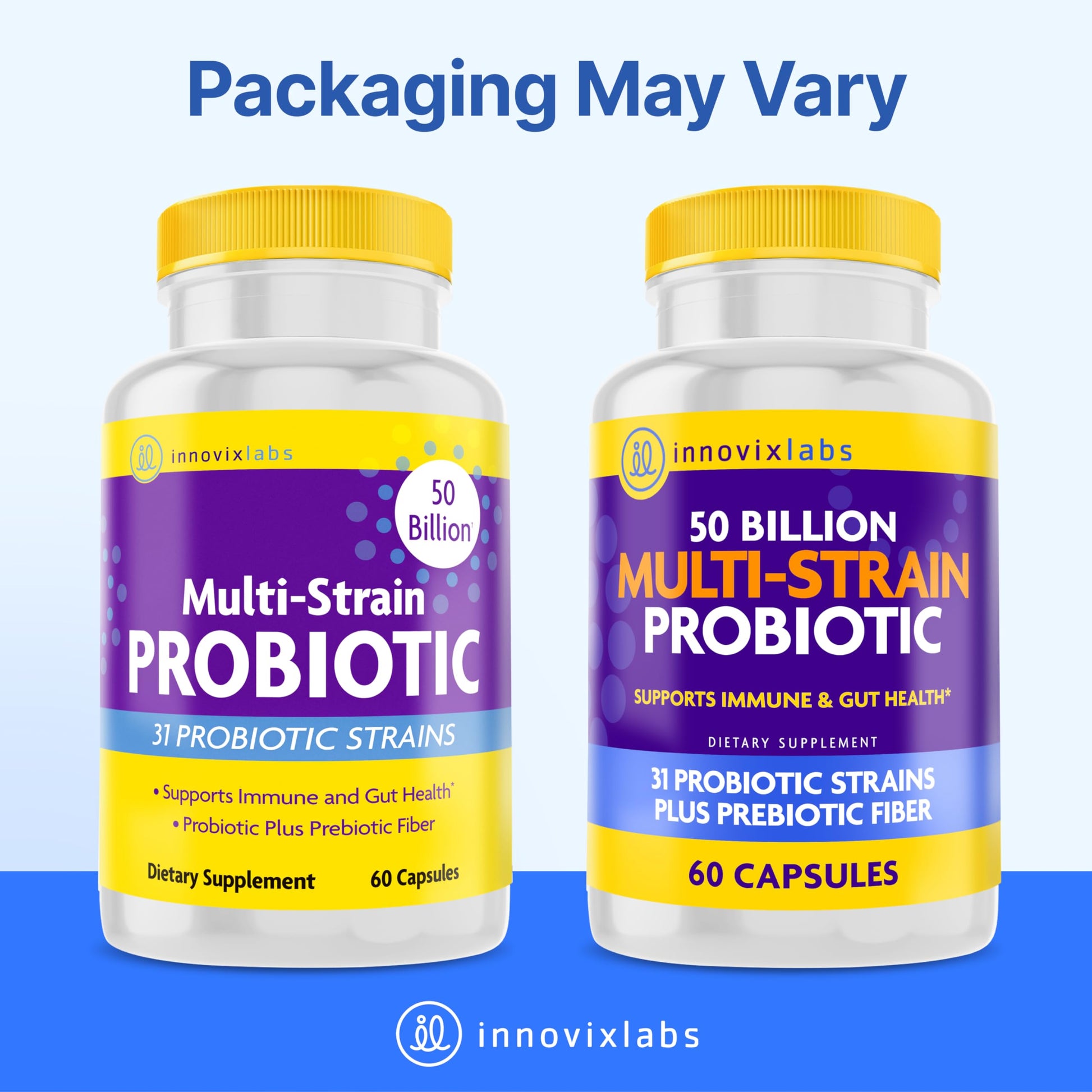 InnovixLabs Multi Strain Probiotics for Women & Men - Probiotic Supplement - 50 Billion CFU - Gut Health, Immune Support, Digestion, Lactobacillus Acidophilus, Prebiotics and Probiotics, 60 Capsules InnovixLabsAu supplements