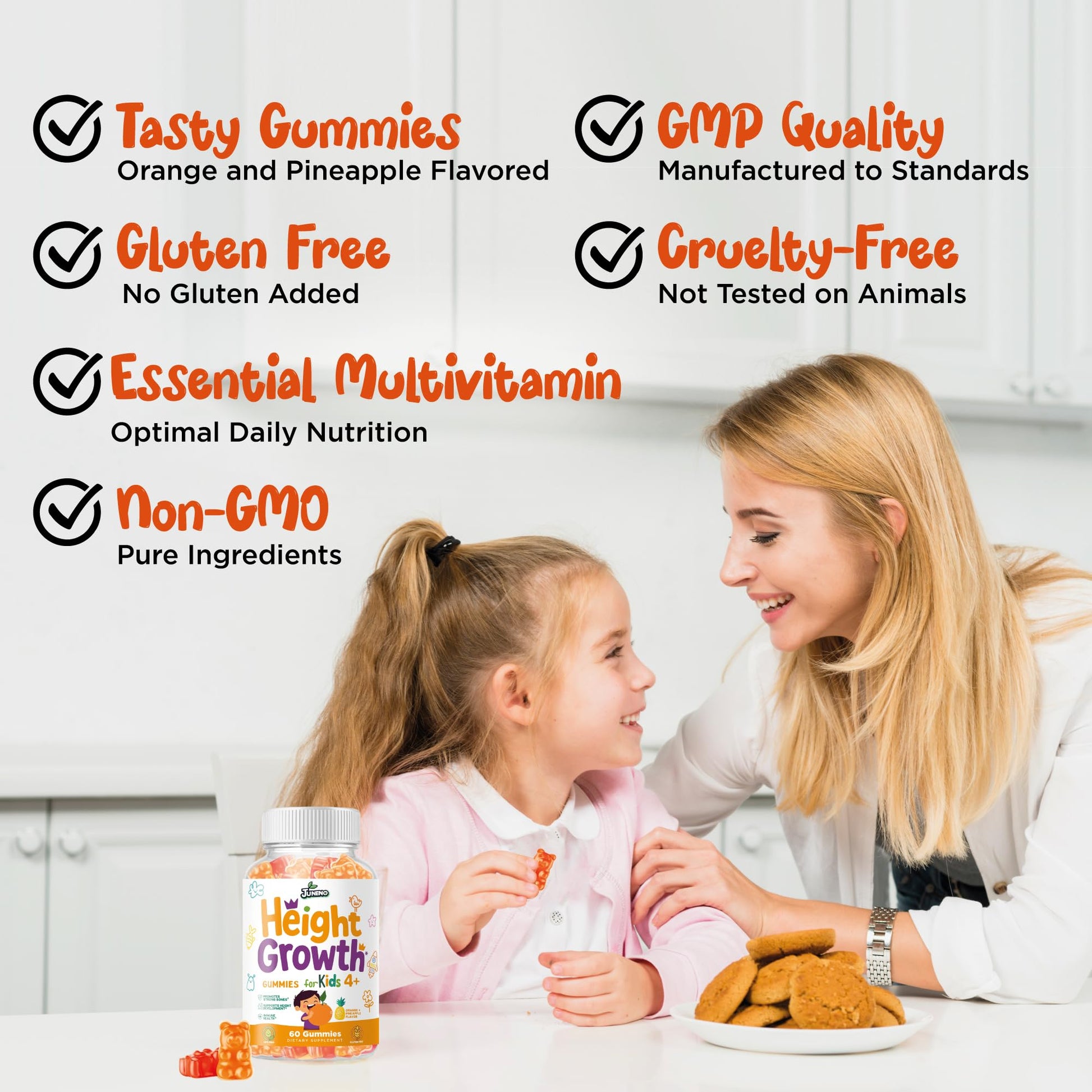 Juneno Height Growth Vitamins Supplement Gummies - Grow Taller for Teens Kids Boys Girls - Natural Height Increaser Maximizer Multivitamin JunenoAu supplements