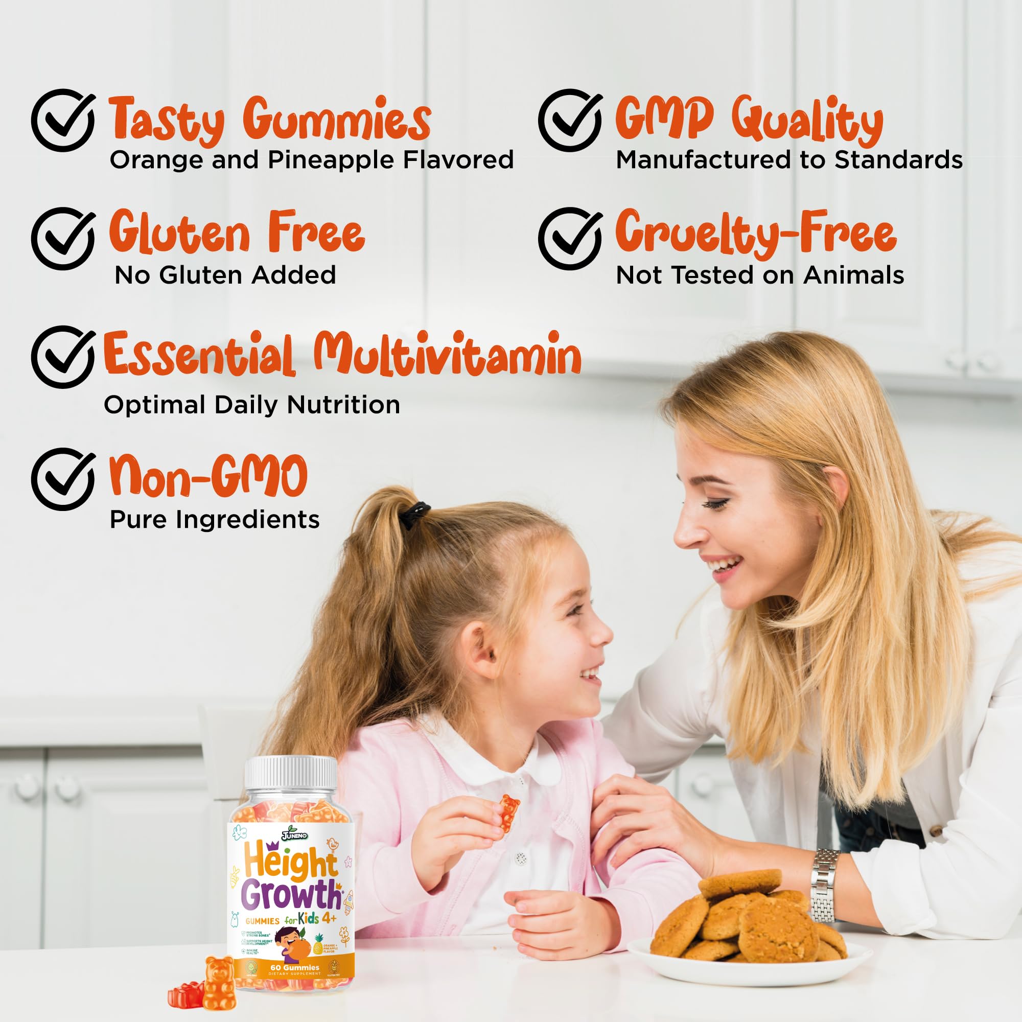 Juneno Height Growth Vitamins Supplement Gummies - Grow Taller for Teens Kids Boys Girls - Natural Height Increaser Maximizer Multivitamin JunenoAu supplements