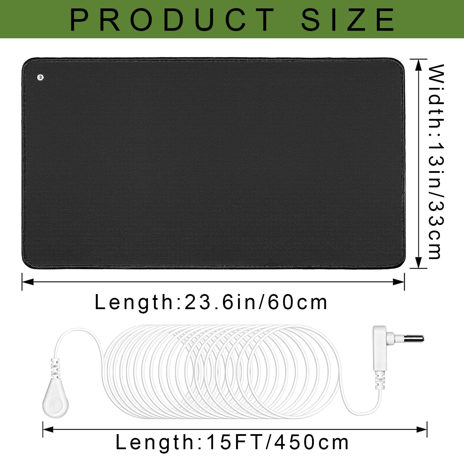 Seader Grounding Mat for Sleep, Conductive Grounding Pad, Earth Mat with 15ft Grounding Cord seaderAu supplements