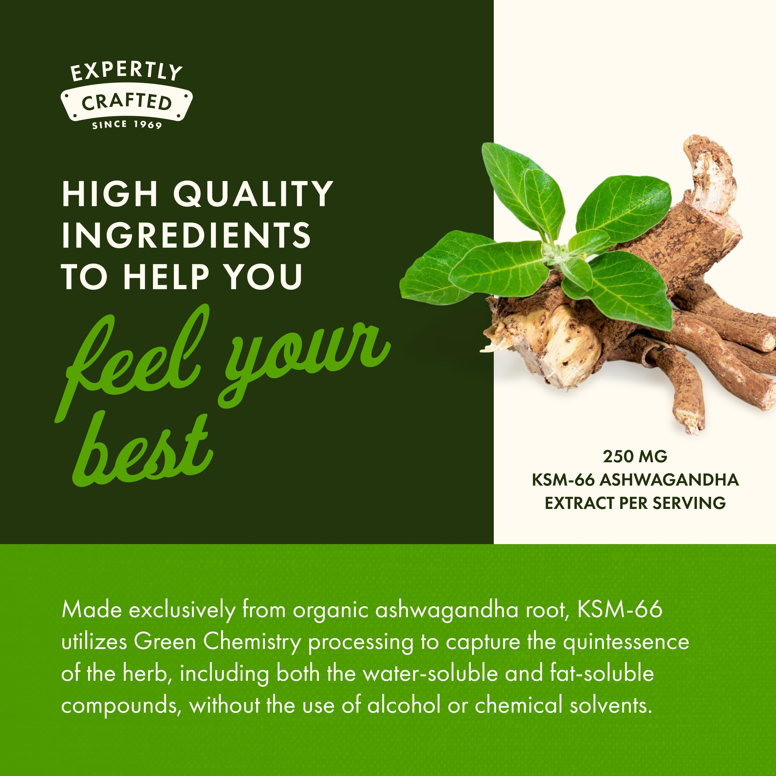Swanson Ultimate Ashwagandha KSM-66 - Herbal Supplement Supporting Healthy Stress Levels & Relaxation - Natural Formula to Promote a Calm & Relaxed Mindset - (60 Veggie Capsules, 250mg Each) SwansonAu supplements