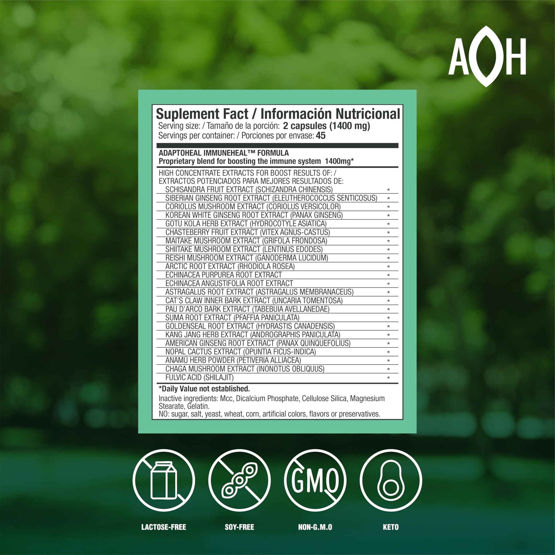 ADAPTOHEAL - Immuneheal – Adaptogen, Immune System Booster Supplement with Schisandra Chinensis, Ginseng and Mushroom Extract (90 Capsules) ADAPTOHEALAu supplements