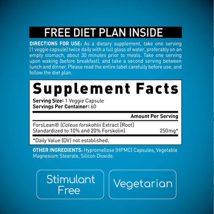 BioGenetic Labs Forskolin Lean & Tone - Weight Loss Pills - Body Toning Formula Fat Burner BioGenetic LaboratoriesUS supplements