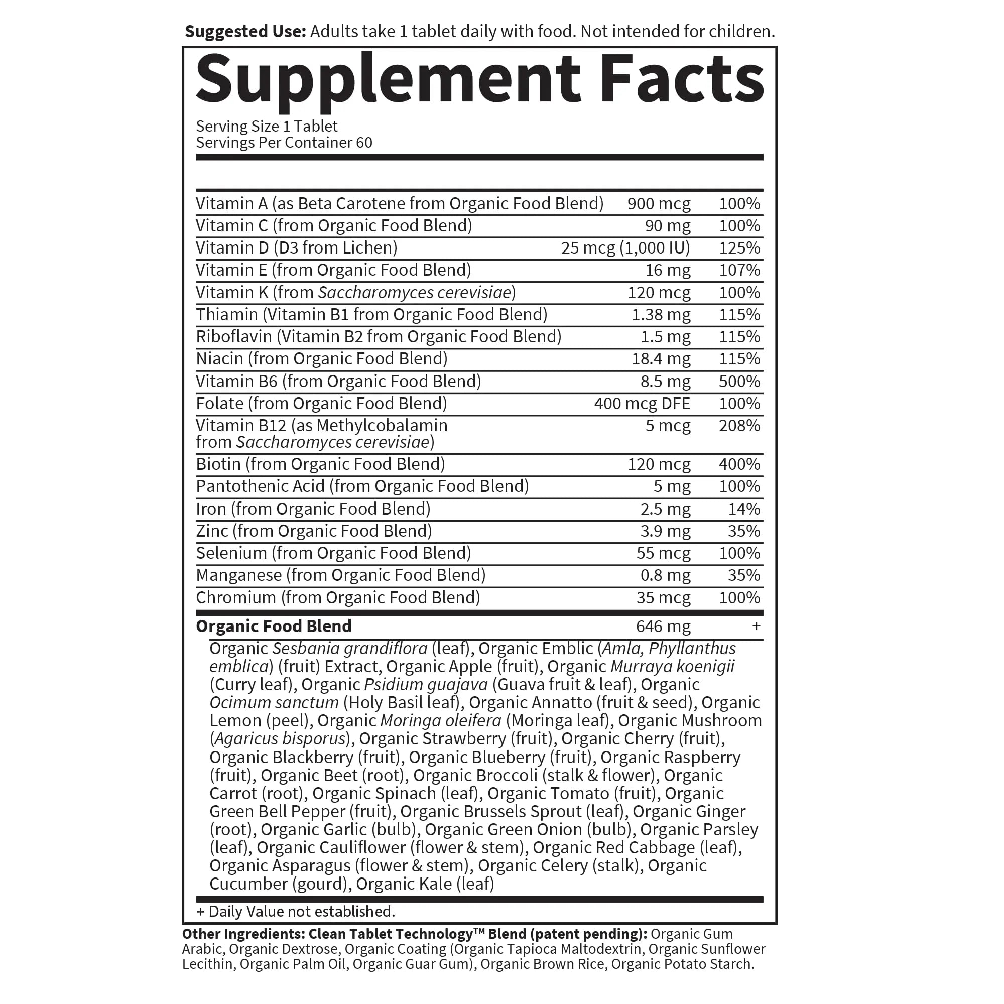Garden of Life Organics Women's Once Dail,y 60ct & Vitamin Code Vitamin D3 5,000IU, 60ct Garden of LifeAu supplements