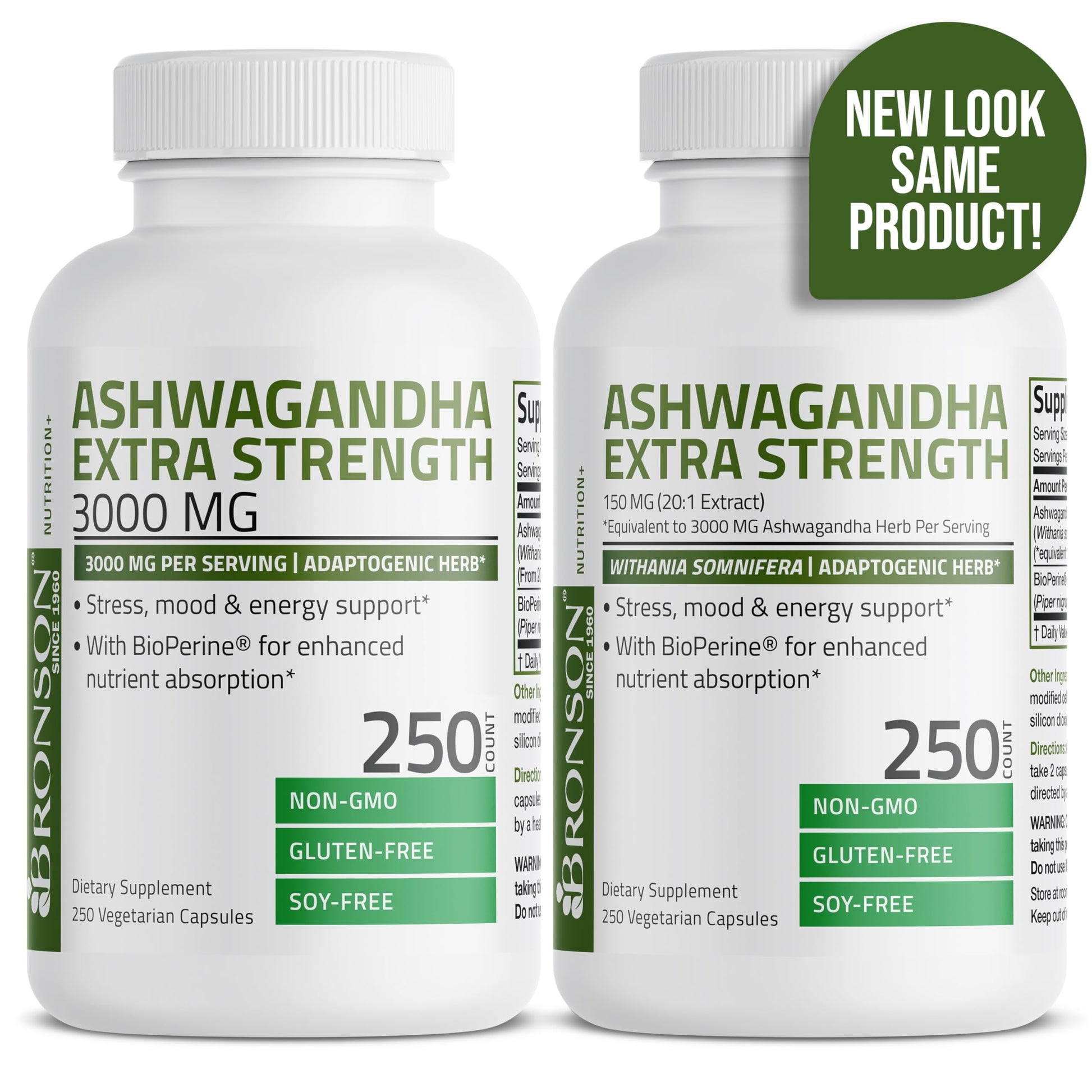 Bronson Ashwagandha Extra Strength 3000 mg Stress & Mood Support with BioPerine BronsonAu supplements