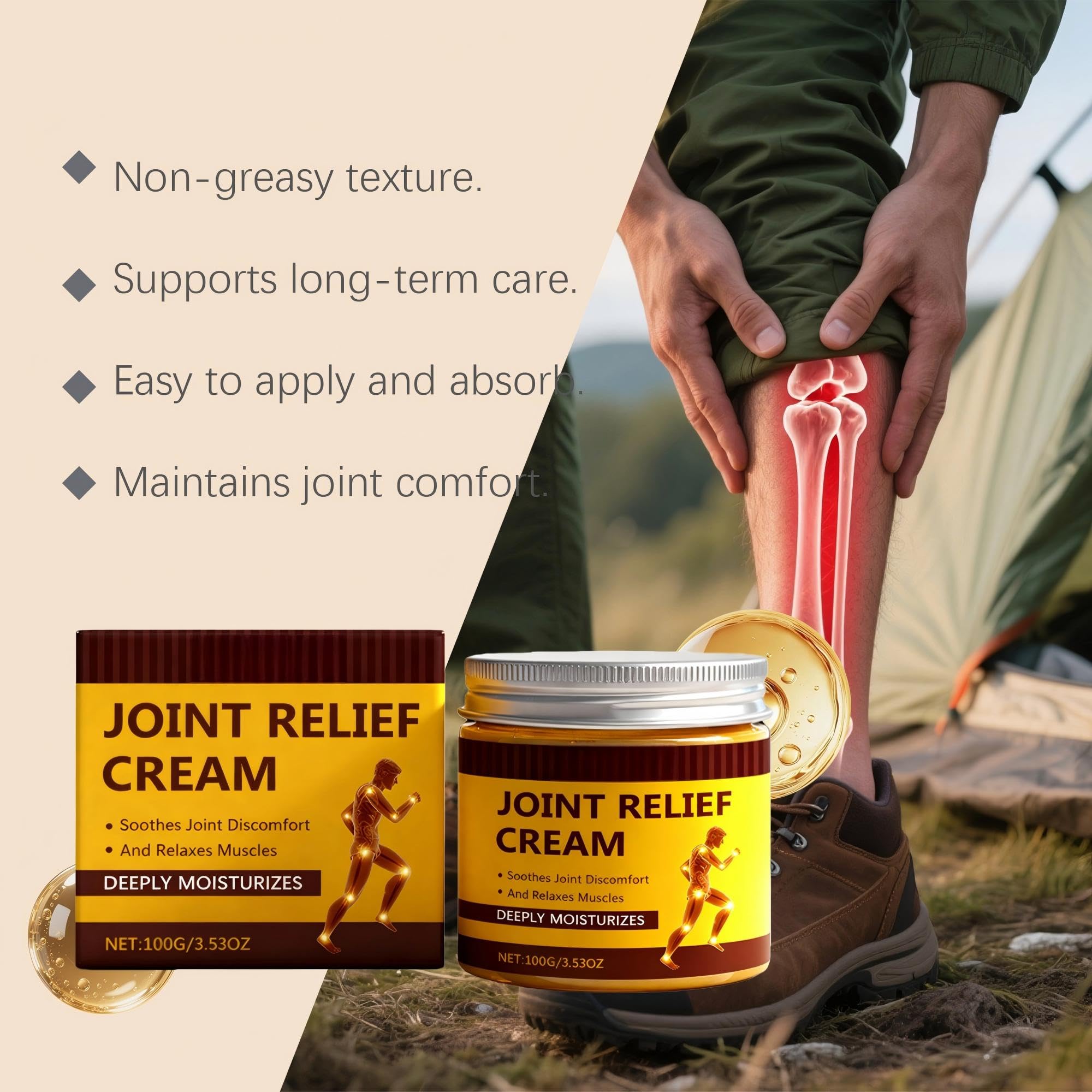 Paulist Massage Moisturizing and Soothing Cream for Daily Use Supports Mobility & Flexibility Soothing Muscle Rub Non-Greasy Fast Absorbing Moisturizer,1can PaulistAu supplements