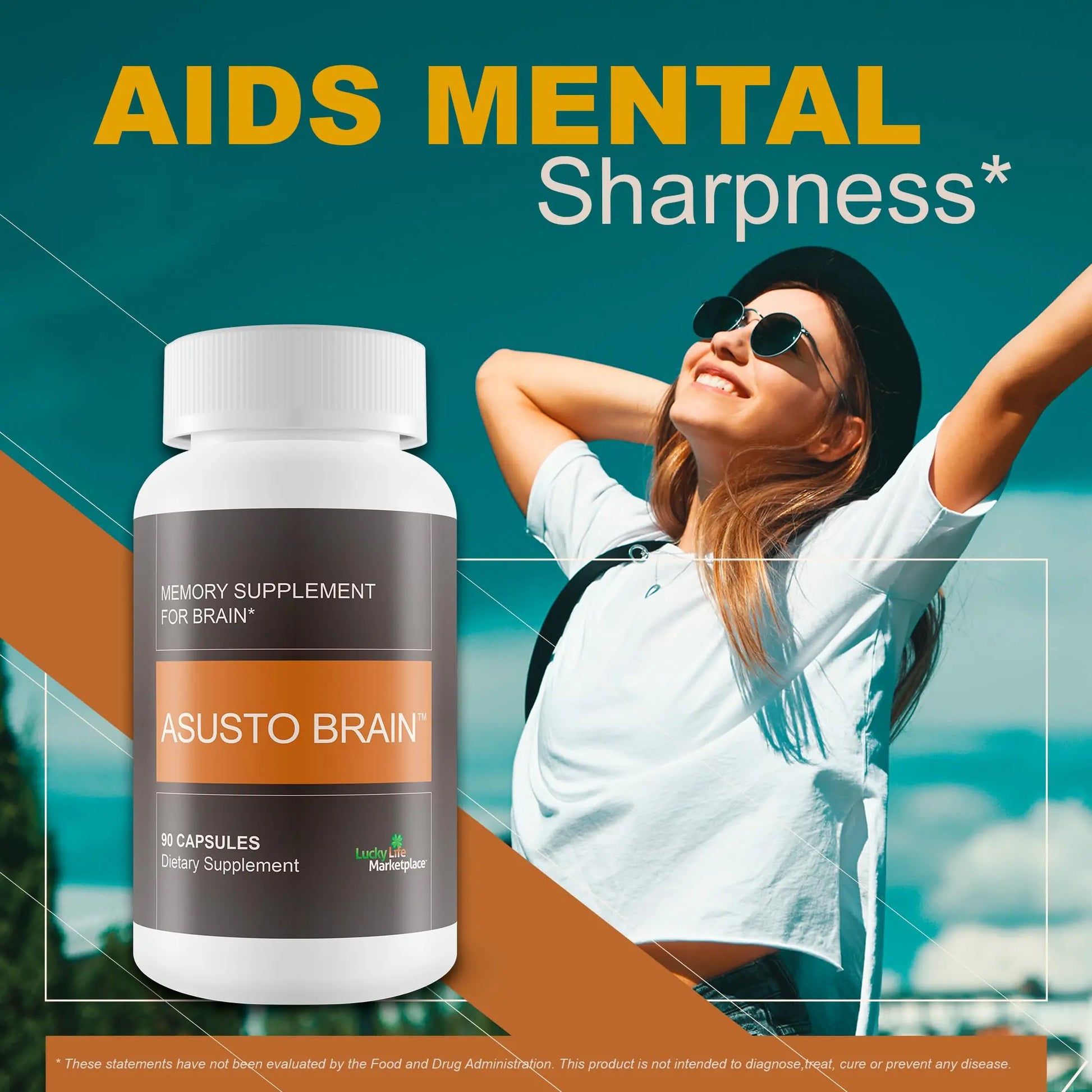 Asusto Memory Supplement for Brain - Improved Capsule Formula - Natural Brain, Memory, & Focus Support - Brain Support - Brain Supplement - Nootropic - Natural Asusto Sandalwood Improved Formula Genericnz supplements