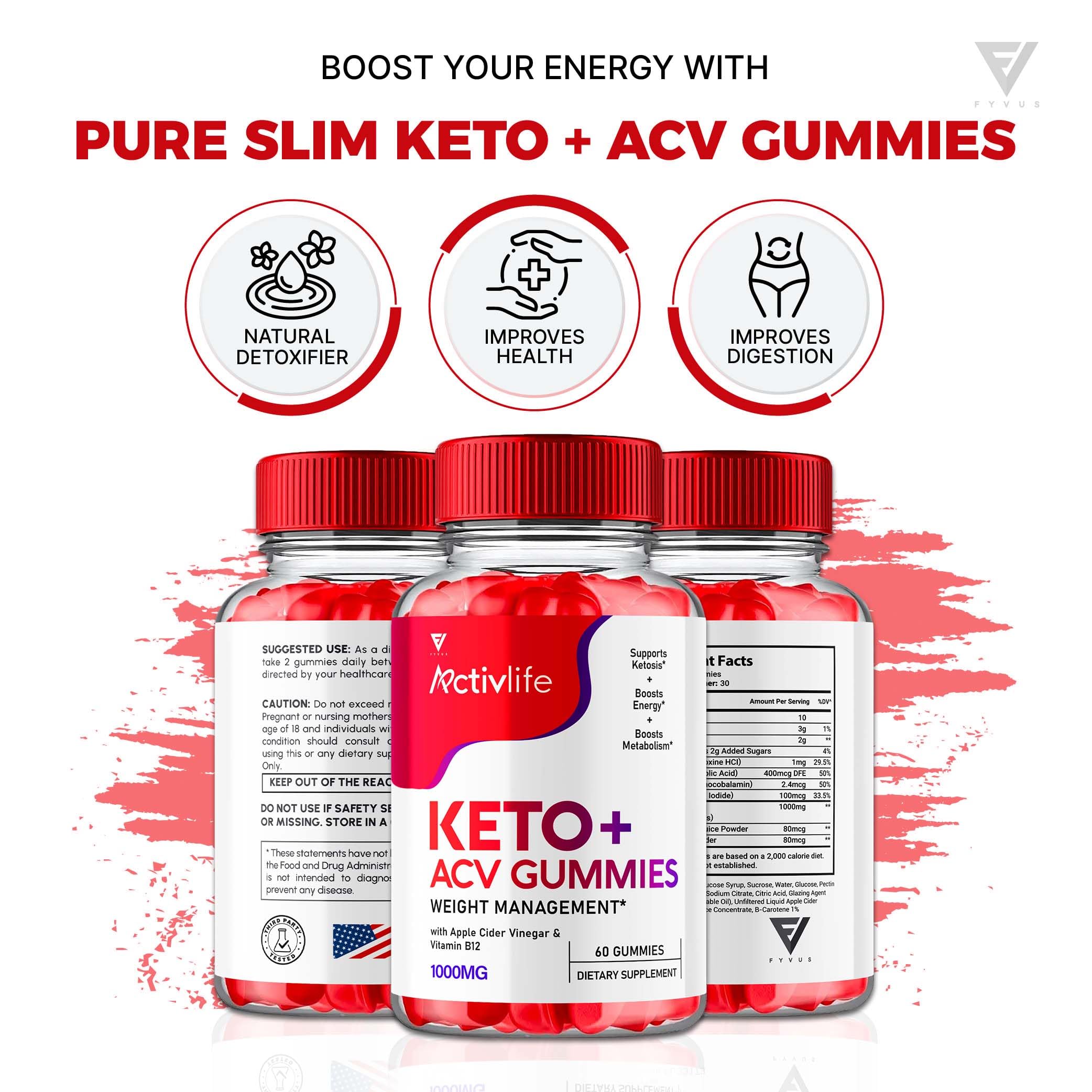 (2 Pack) Activlife Keto ACV Gummies Activelife Keto Advanced, Active Life Keto FyvusUS supplements