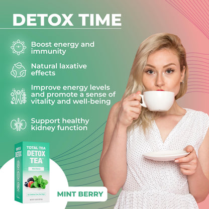 Total Tea Slimming Detox Tea for a Healthy Weight Support - Caffeine Free - Herbal Total TeaUS supplements