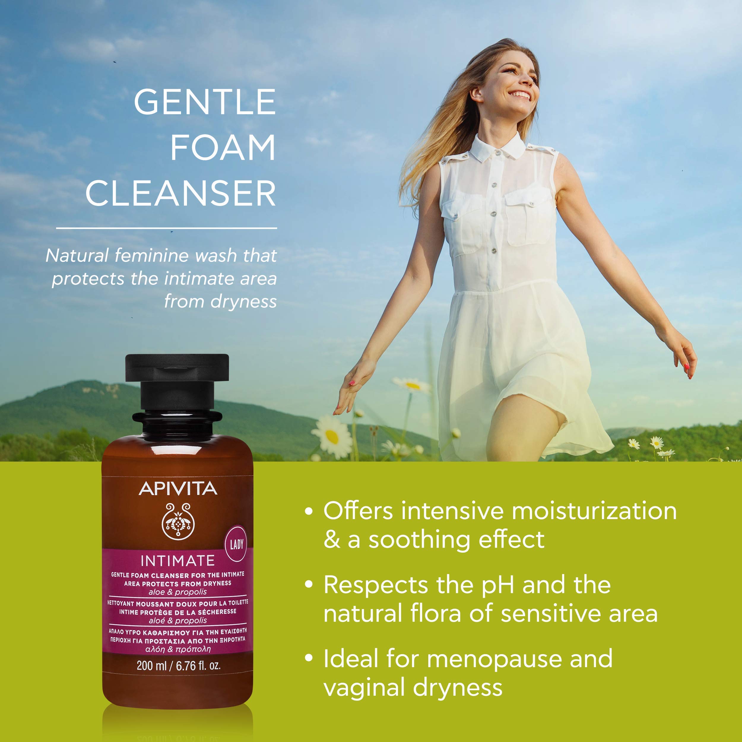 APIVITA Gentle Foam Cleanser for the Intimate Area, pH Balancing Feminine Wash ApivitaAu supplements