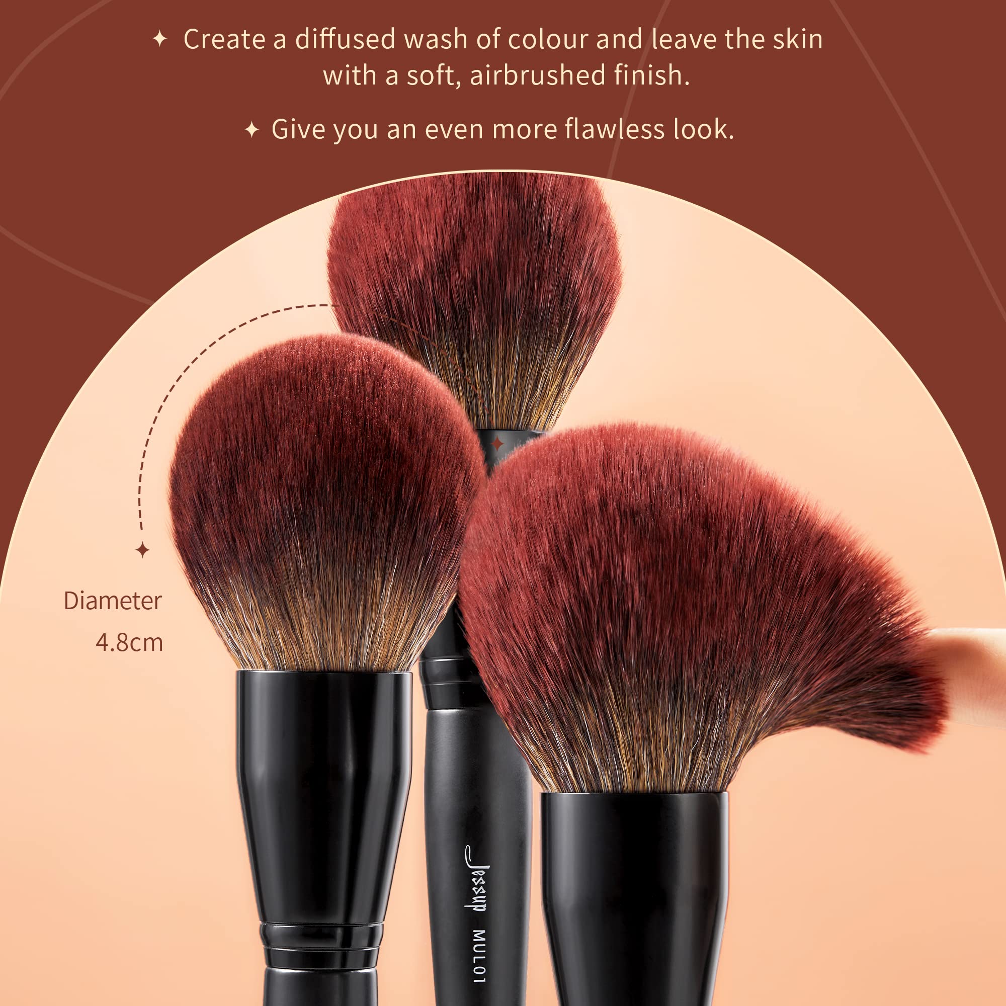 Jessup Powder Makeup Brush, Large Finishing Mineral Powder Brush for Full Face, Body Makeup, Vegan Flawlessly Face Brush for Powder, Blush & Bronzer MUL01 JessupAu supplements
