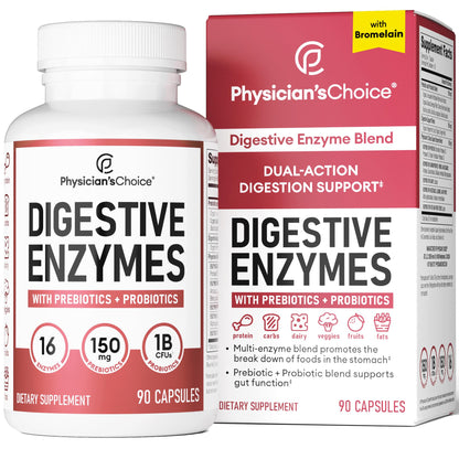 Physician's CHOICE Digestive Enzymes - Multi Enzymes, Bromelain, Organic Prebiotics Physician's CHOICEUS supplements