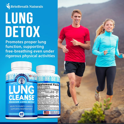 Lung Support Supplement - Natural Capsules for Lung Cleanse and Detox BRIOBREATH NATURALSUS supplements