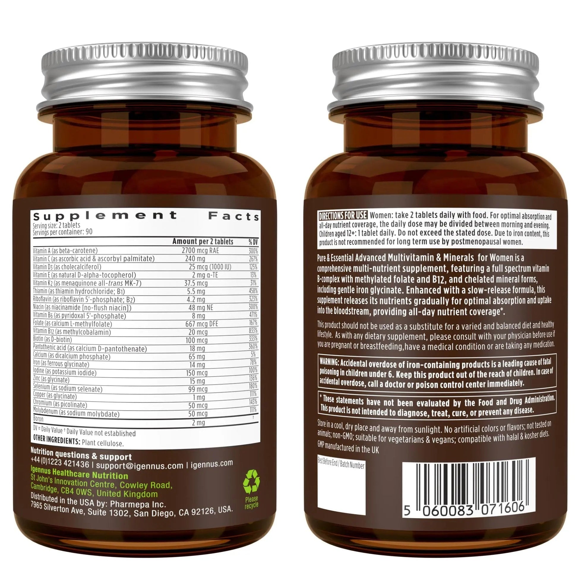 Multivitamin & Minerals for Women + High Absorption CoQ10 100mg 120 Softgels Energy Bundle, Sustained Release Advanced Multivitamin Igennus Healthcare NutritionAu supplements