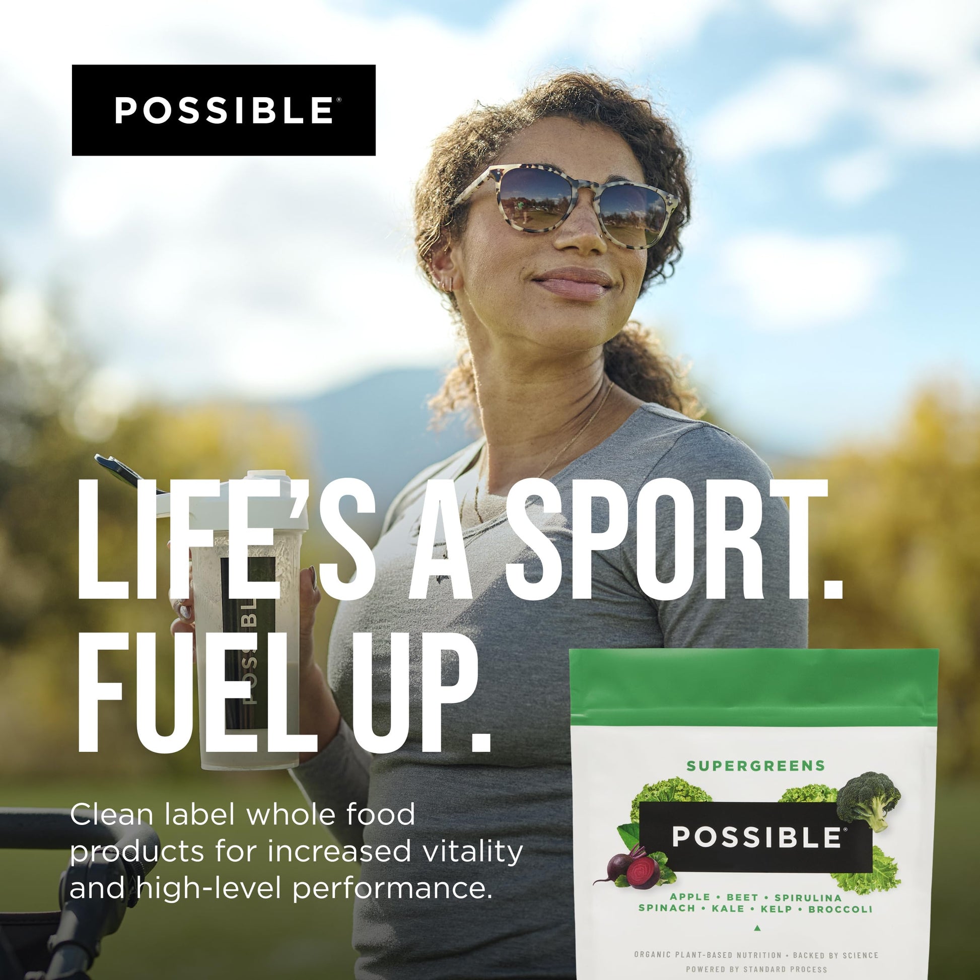 Possible SuperGreens - Potent Superfoods Blend - Plant-Based Antioxidant Support - Greens Powder Supplement & Drink Mix - Non-GMO, Vegan & Gluten-Free - SuperGreens (30 Servings) PossibleAu supplements