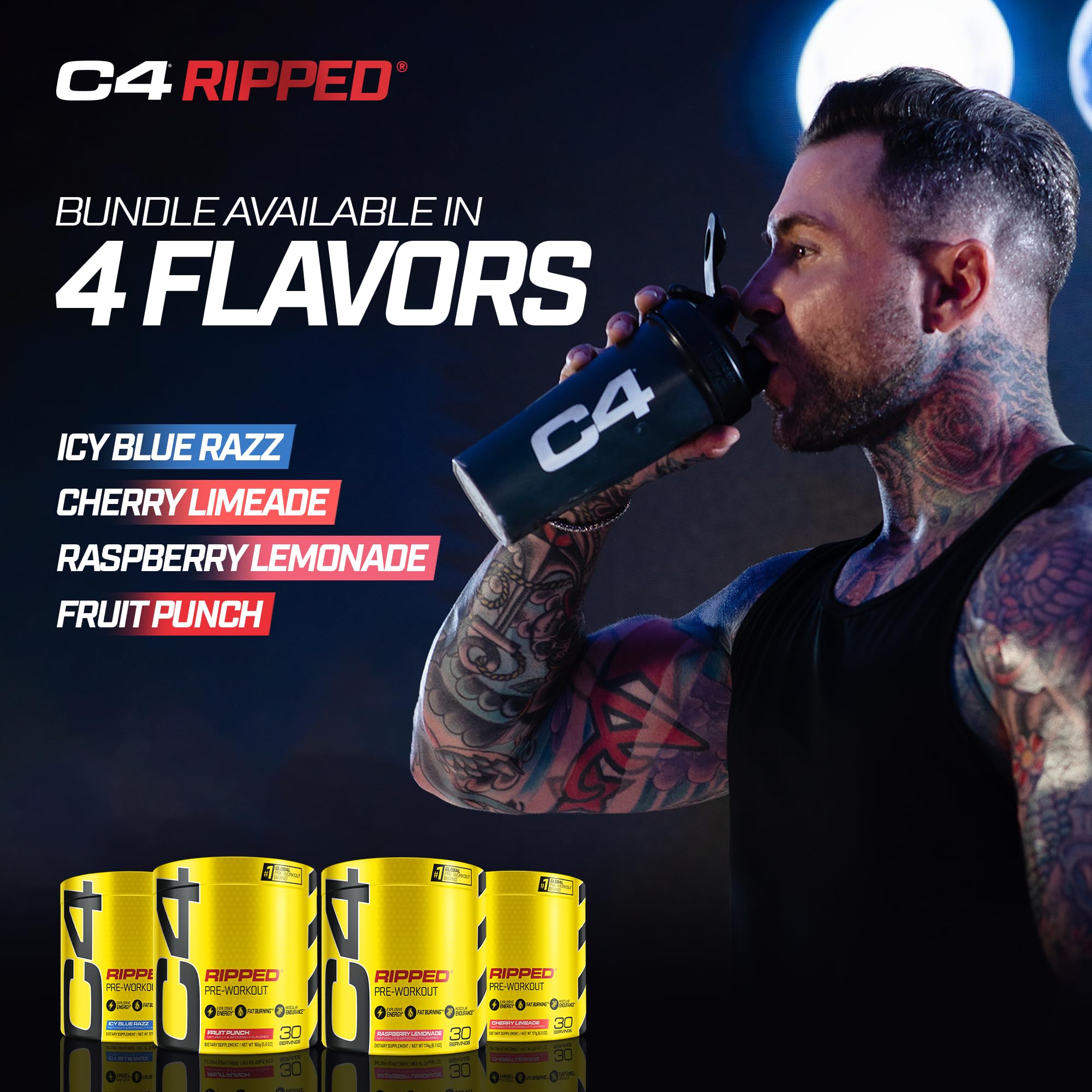 C4 Ripped & SuperHD, The Thermogenic Bundle, C4 Ripped Pre Workout Powder CellucorUS supplements