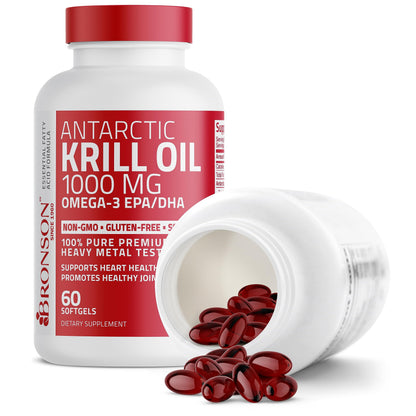 Bronson Antarctic Krill Oil 1000 mg with Omega-3s EPA, DHA, Astaxanthin BronsonUS supplements