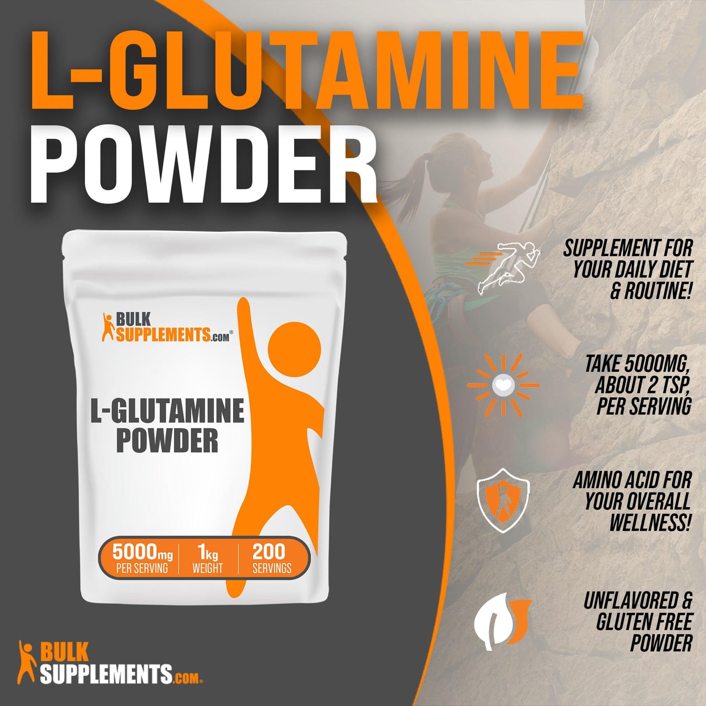 BULKSUPPLEMENTS.COM L-Glutamine Powder - Glutamine Supplement, L Glutamine BULKSUPPLEMENTS.COMUS supplements