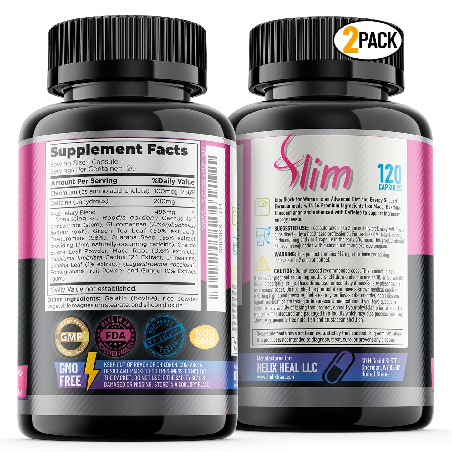 Appetite Suppressant for Women - Weight Loss Pills for Bloating Relief & Carb Blocker Helix HealUS supplements