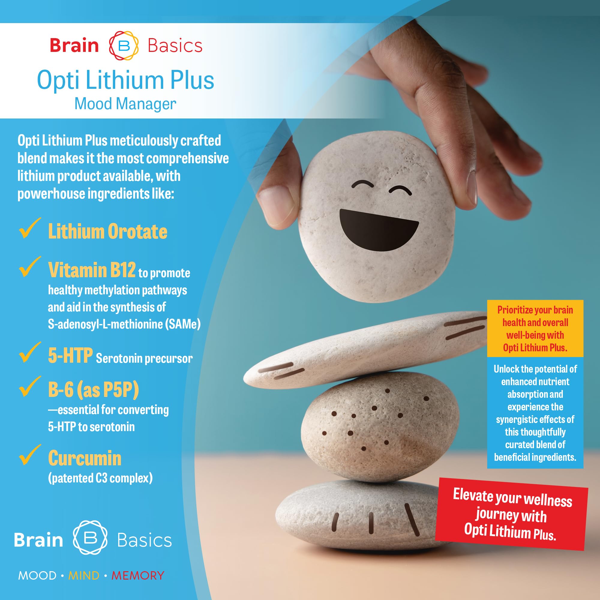 Opti Lithium Plus: Supercharge Brain Health with Enhanced Nutrient Absorption for Optimal Well-Being. Brain BeanAu supplements