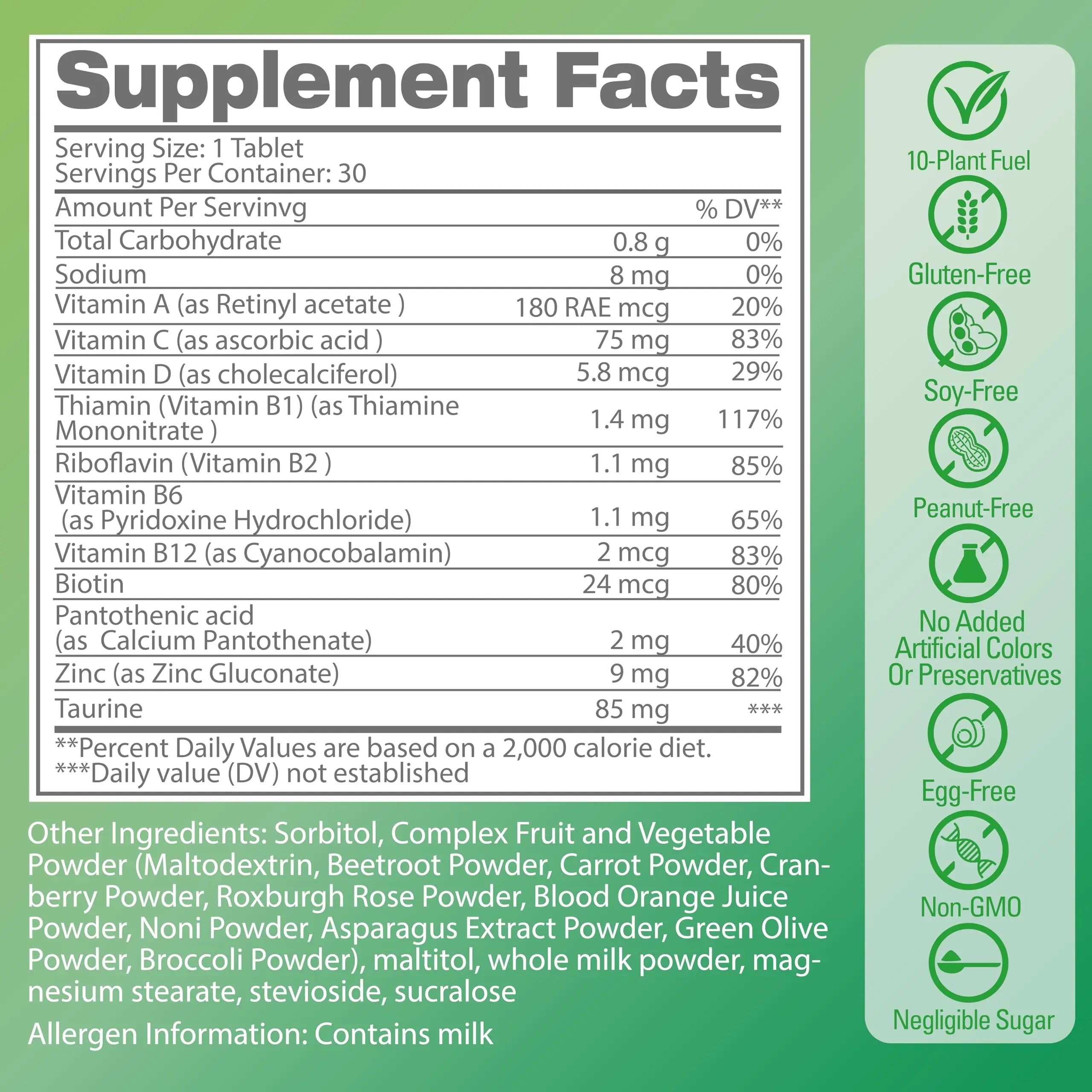 Pentavite HisFuel Multivitamin for Men, 20-in-1 Mens Vitamins with Natrual Fruits & Veggies, Vitamins & Minerals, Taurine, Boost Energy & Health PentaviteAu supplements