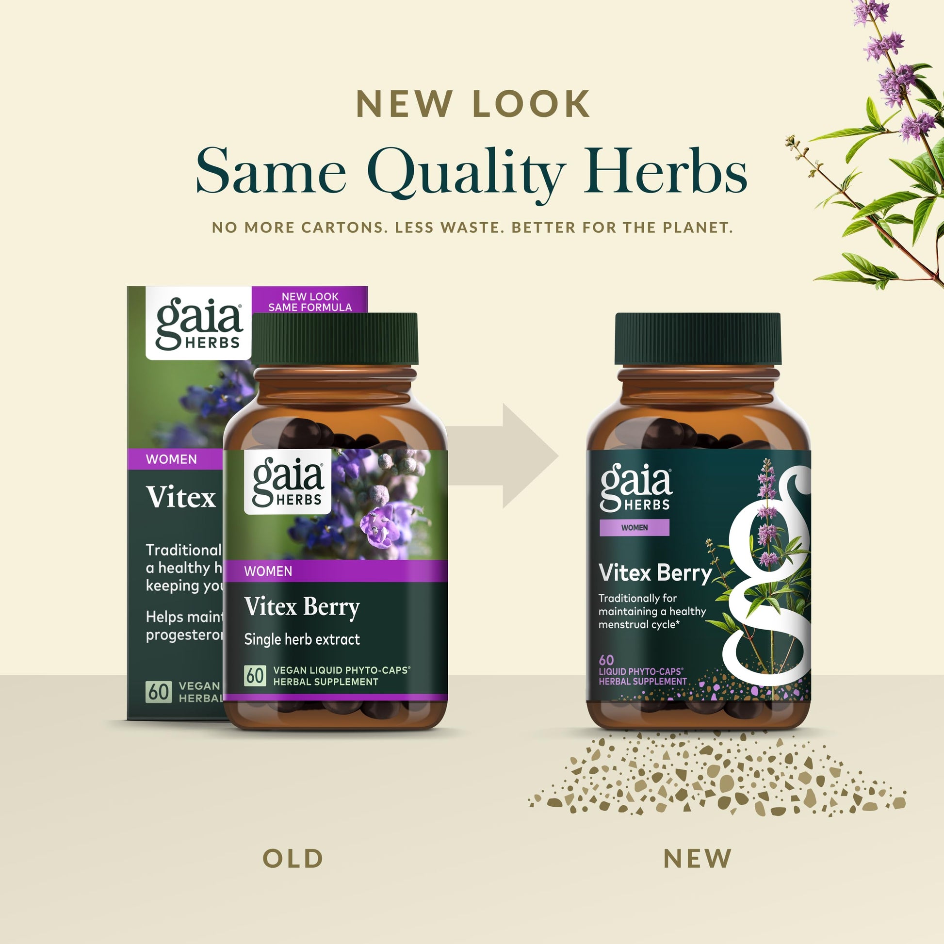 Gaia Herbs Vitex Berry - Vitex Traditionally Used to Support Hormone Balance for Women & a Healthy Menstrual Cycle* - 60 Vegan Liquid Phyto-Caps (30 Servings) Gaia HerbsAu supplements