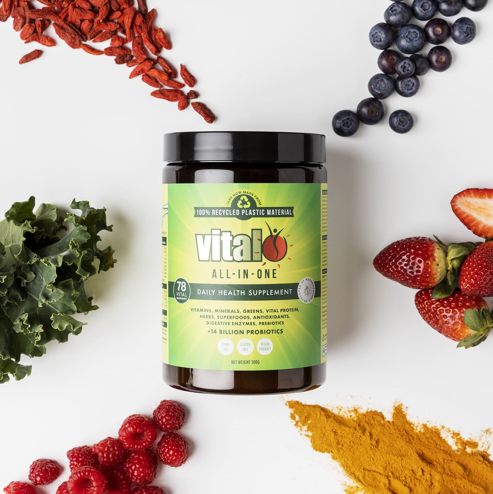 Vital Greens Antioxidant Superfood Powder Natural Multivitamin Formula 300gm / 10.58oz Vital GreensAu supplements