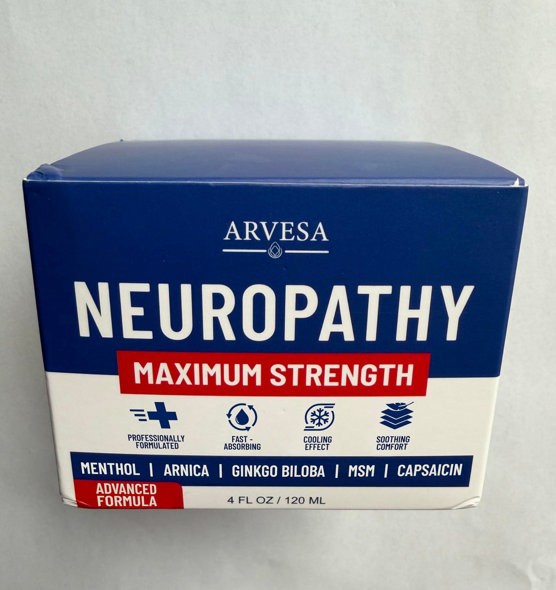 Neuropathy Cream - Maximum Strength - Arnica, MSM, Hemp Seed Oil, Ginkgo Biloba, Capsaicin - Non-Greasy with Cooling Effect - Value Pack - Natural Ingredients - Formulated in USA ArvesaAu supplements