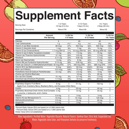 MaryRuth Organics Liquid Morning Multivitamin Essentials+ | Vitamin A C D E B6 B12 Biotin Zinc, Mens Womens Multivitamin, Immune Support, Beauty | Sugar Free | Vitamins for Ages 1+ | Vegan | 32 Fl Oz MARYRUTH'SUS supplements
