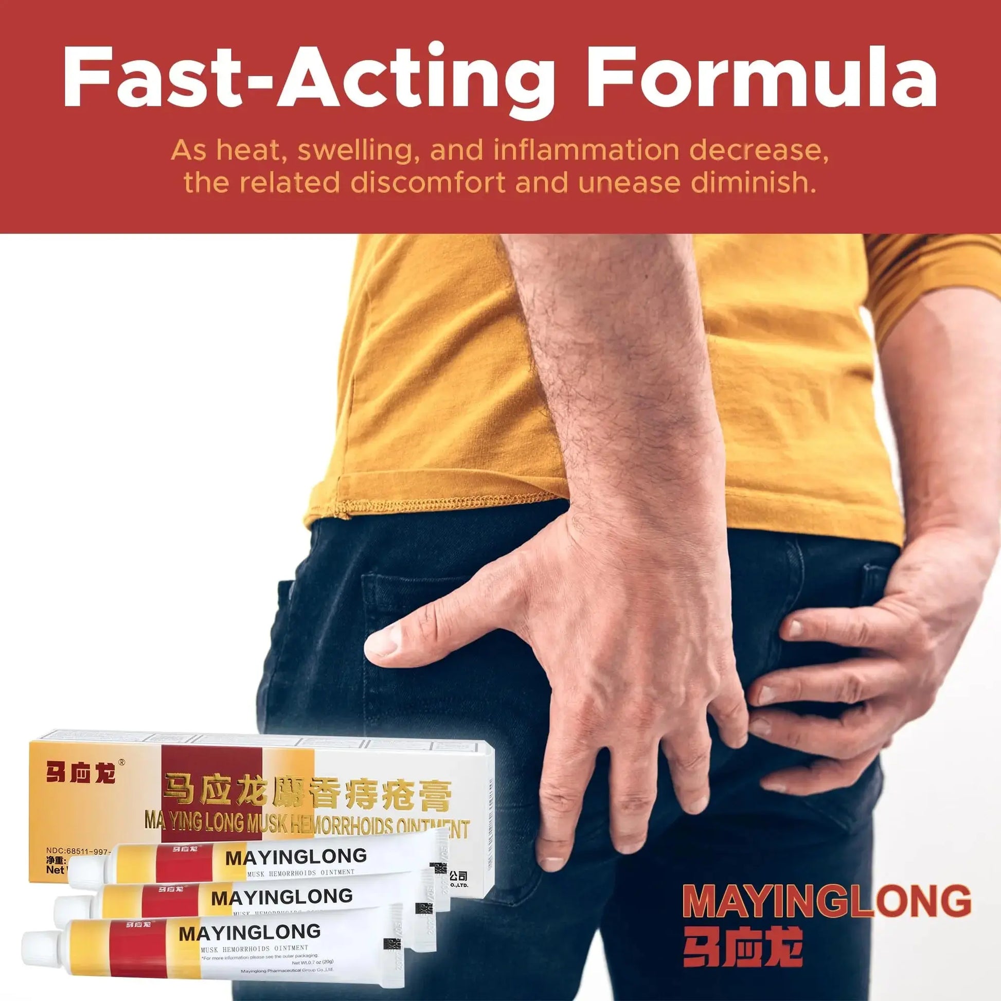 Mayinglong Musk Hemorrhoids Ointment (3 x 10g Tubes), 30g - Maximum Strength Formula for Hemorrhoidal Fast Relief, Soothes Itching, Burning & Discomfort - Fast-Acting Treatment to Shrink Swelling MayinglongAu supplements