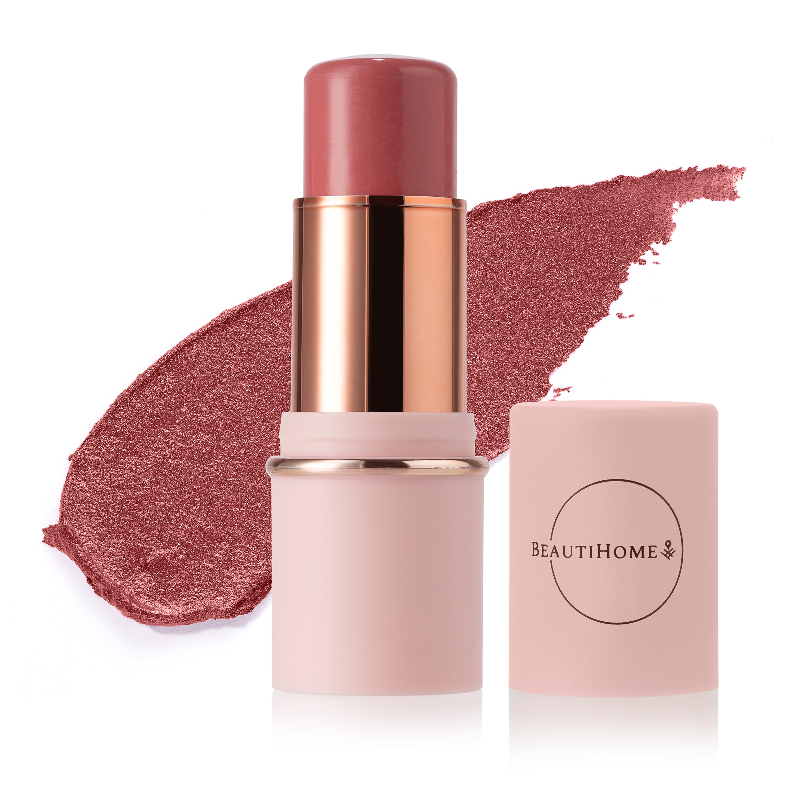 BeautiHome Blush Stick for Cheeks & Lips Multistick Cream Blush- Easy to Apply & Blend- Infused with Nourishing Ingredients for your Skin Compact Travel Size Makeup (Misty Rose, Small) BeautiHomeAu supplements