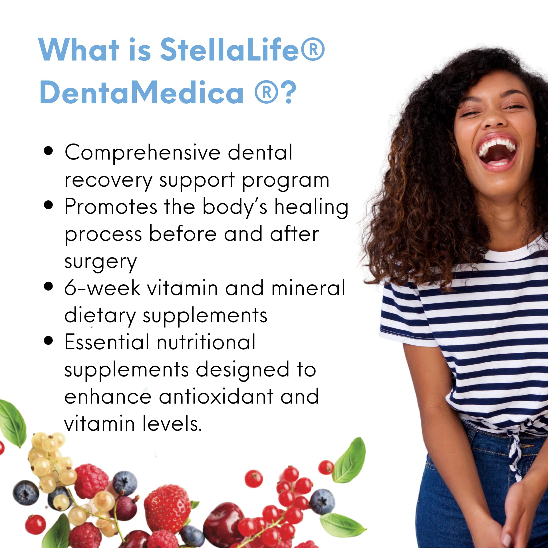 StellaLife DentaMedica Vegan Daily Multivitamin Nutritional Support for Faster Dental Surgery Recovery, VIT D3 K2 C B Zinc CoQ10 Magnesium, Healthy Bones & Gums, Non-GMO, GMP USA, 168 Capsules StellaLifeAu supplements