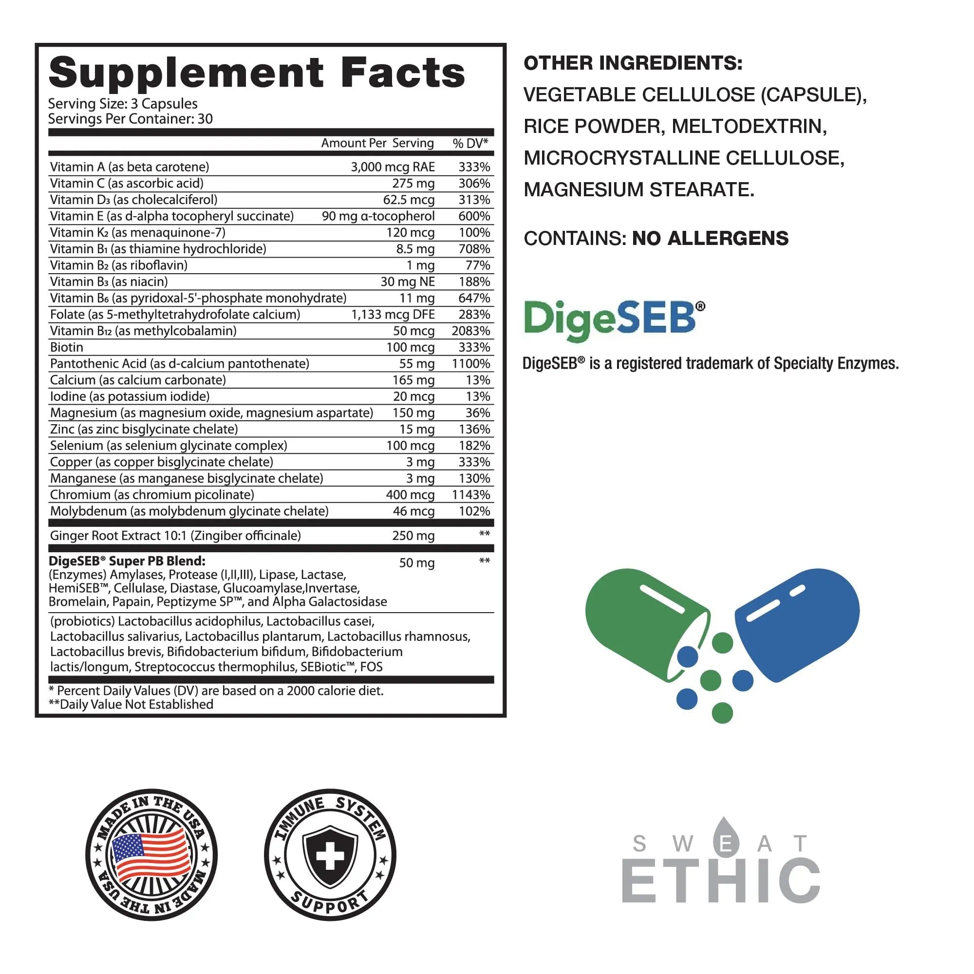 Sweat Ethic Multi-Vitamin Sweat EthicAu supplements