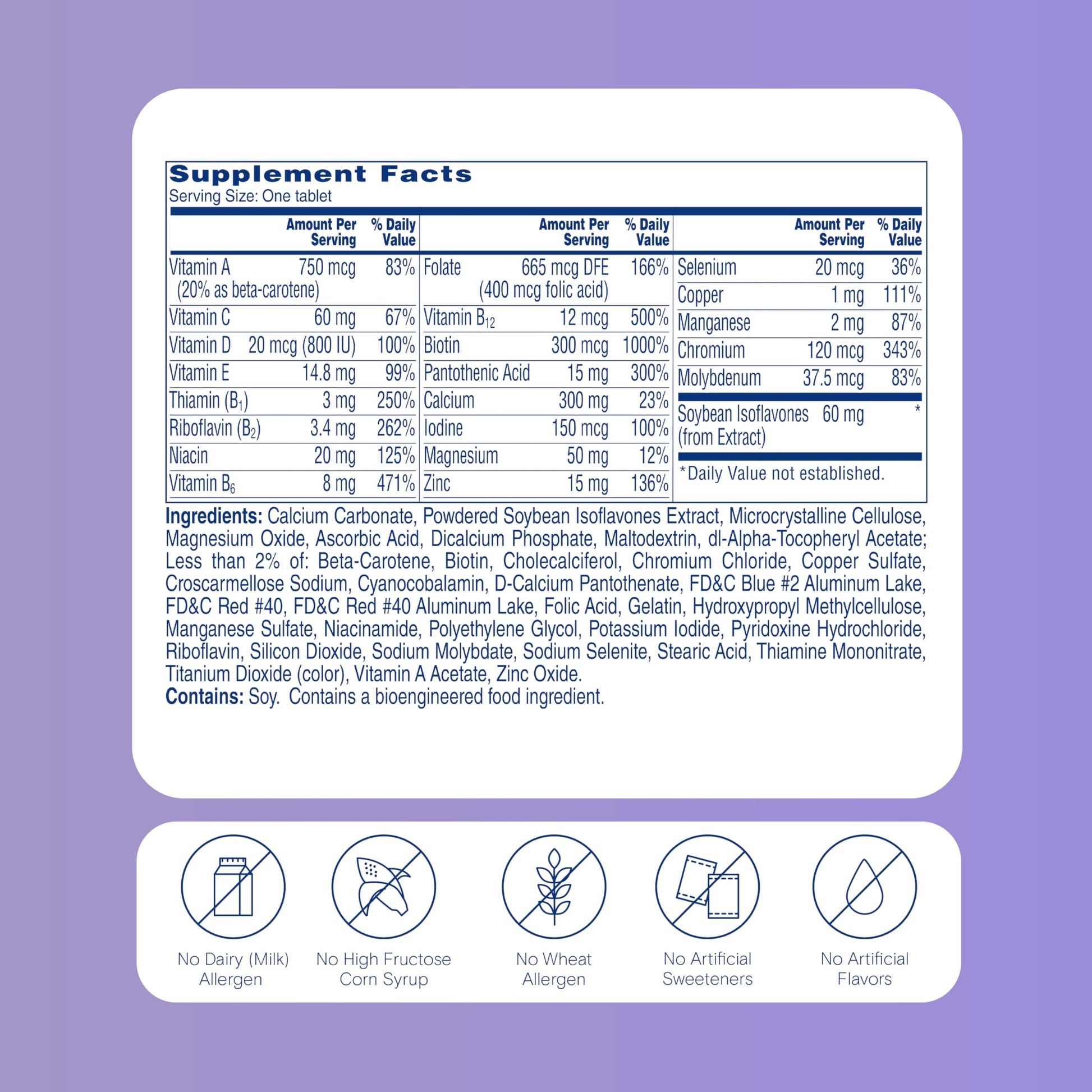 One A Day Women's Menopause Multivitamin with Vitamin A, Vitamin C, Vitamin D, Vitamin E and Zinc for Immune Health Support, Bone health, 50 Count (Packaging May Vary) ONE A DAYAu supplements