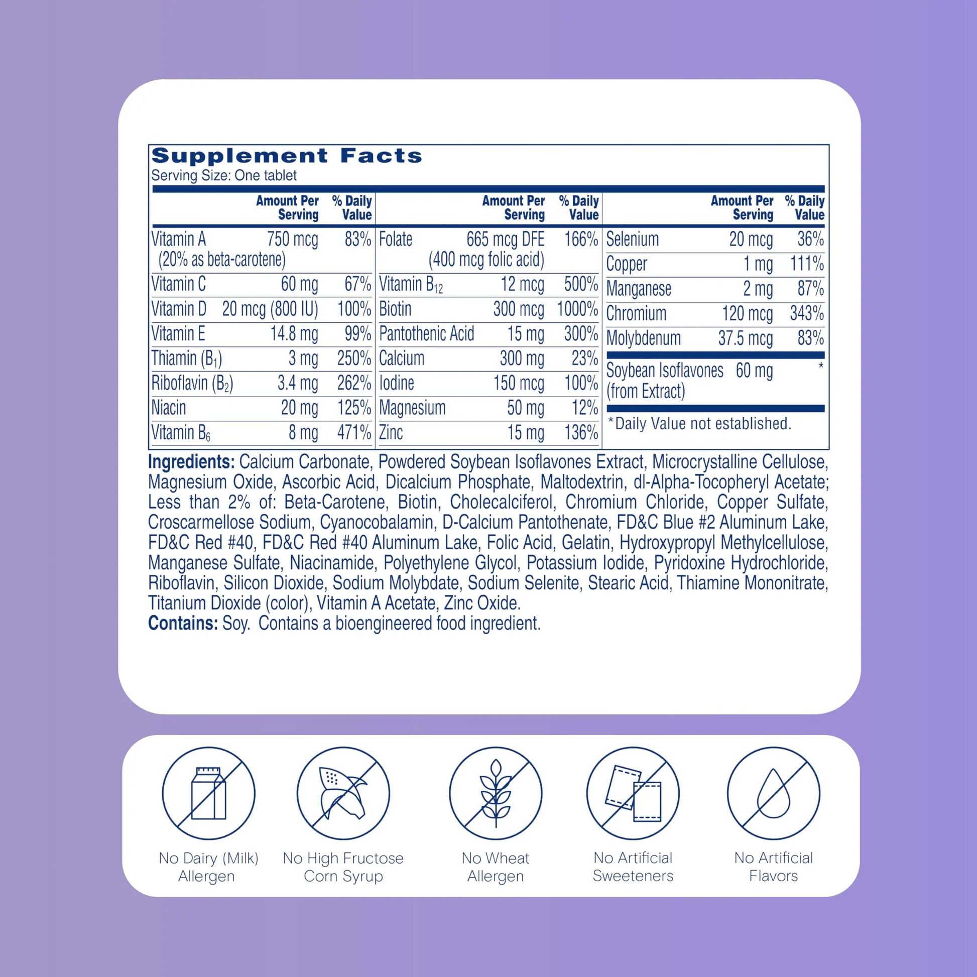 One A Day Women's Menopause Multivitamin with Vitamin A, Vitamin C, Vitamin D, Vitamin E and Zinc for Immune Health Support, Bone health, 50 Count ONE A DAYAu supplements