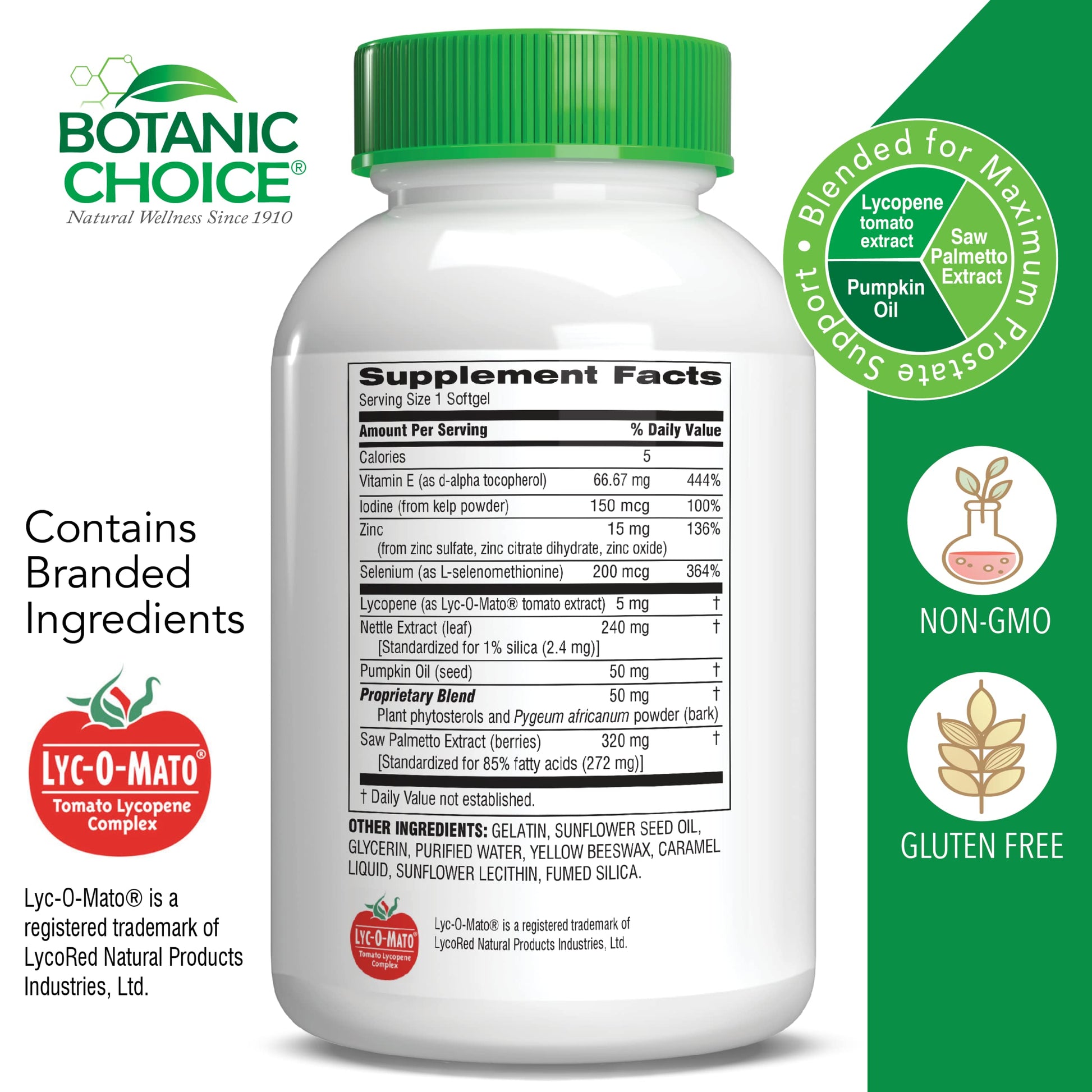 Botanic Choice Mega Fruits and Veggies Blend (60 Capsules) + Prostate 9 Complex (30 Softgels) Bundle - Energy Balance & Superfood Supplement + Urinary Flow & Cellular Health Botanic ChoiceAu supplements