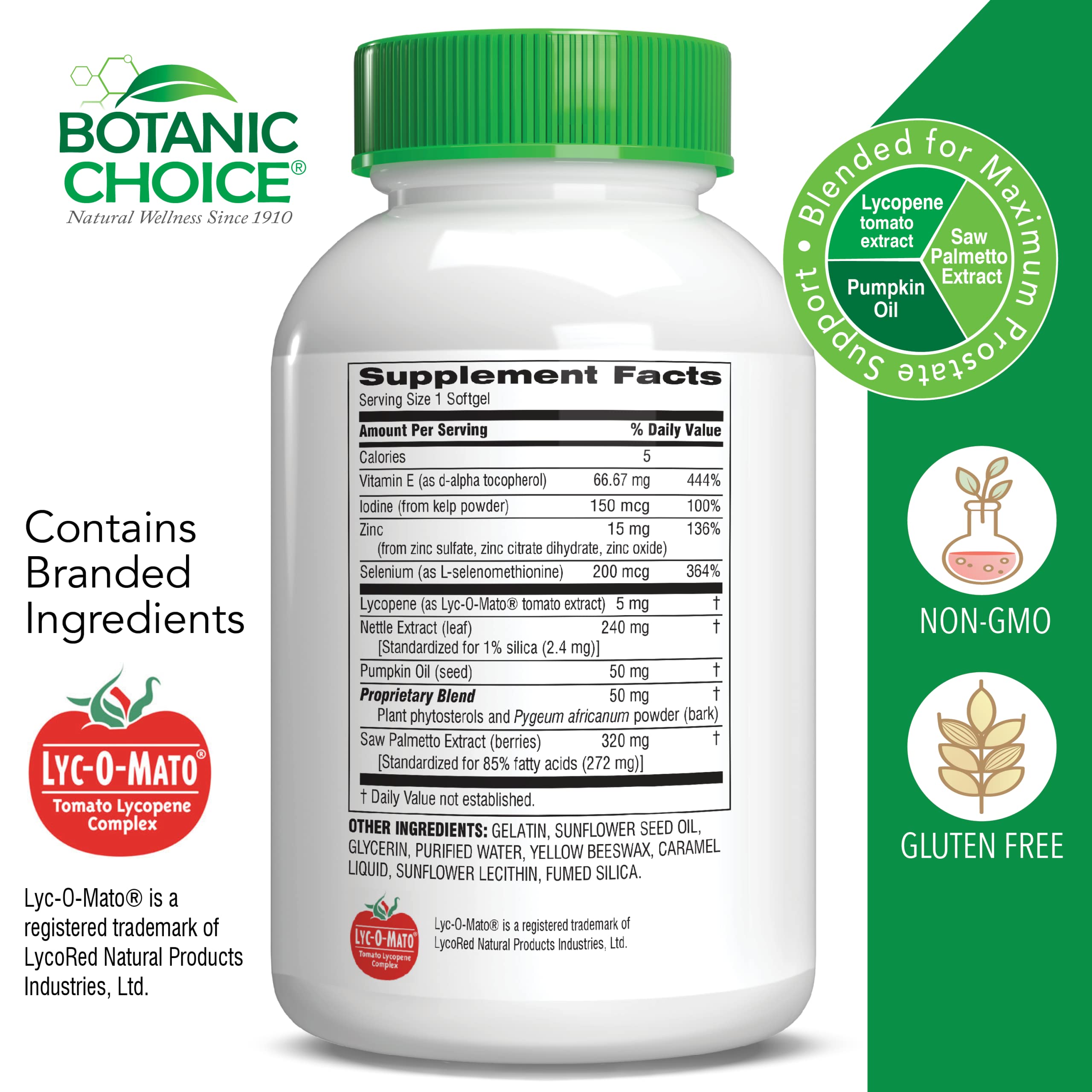 Botanic Choice Mega Fruits and Veggies Blend (60 Capsules) + Prostate 9 Complex (30 Softgels) Bundle - Energy Balance & Superfood Supplement + Urinary Flow & Cellular Health Botanic ChoiceAu supplements