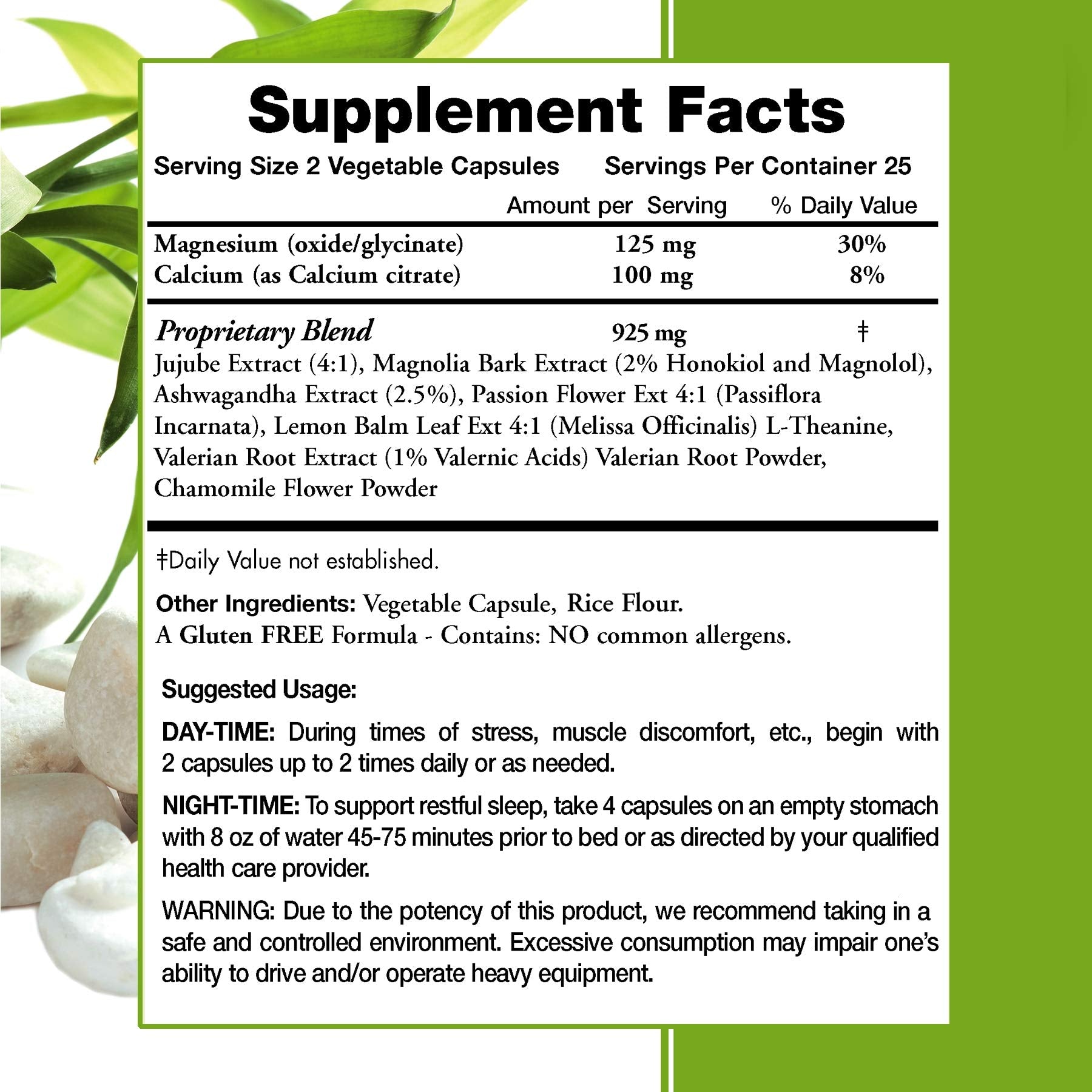 All Natural Muscle Relax Formula Plus - 50 Capsules - Daytime/Nighttime Natural Relaxant Moms For NutritionAu supplements