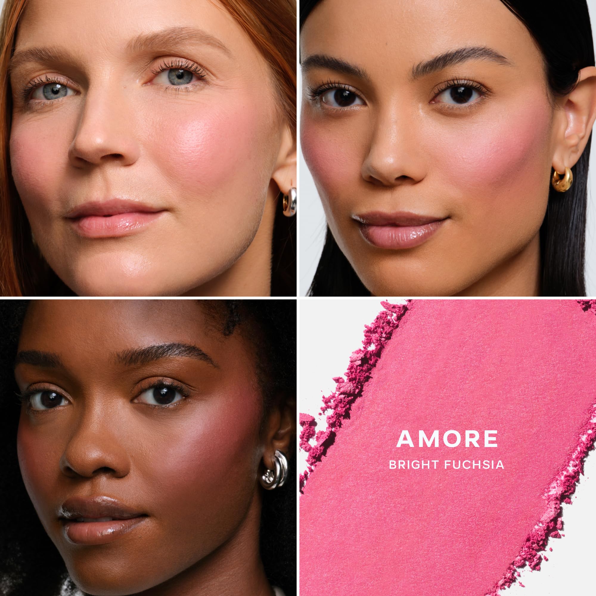 Saie Blush & Brush Duo - SuperSuede Baked Blush in Amore (.01 oz) & Powder Blush Brush - Talc-Free, Moisturizing Blush with Vegan, Fluffy Brush for Seamless Application SaieAu supplements