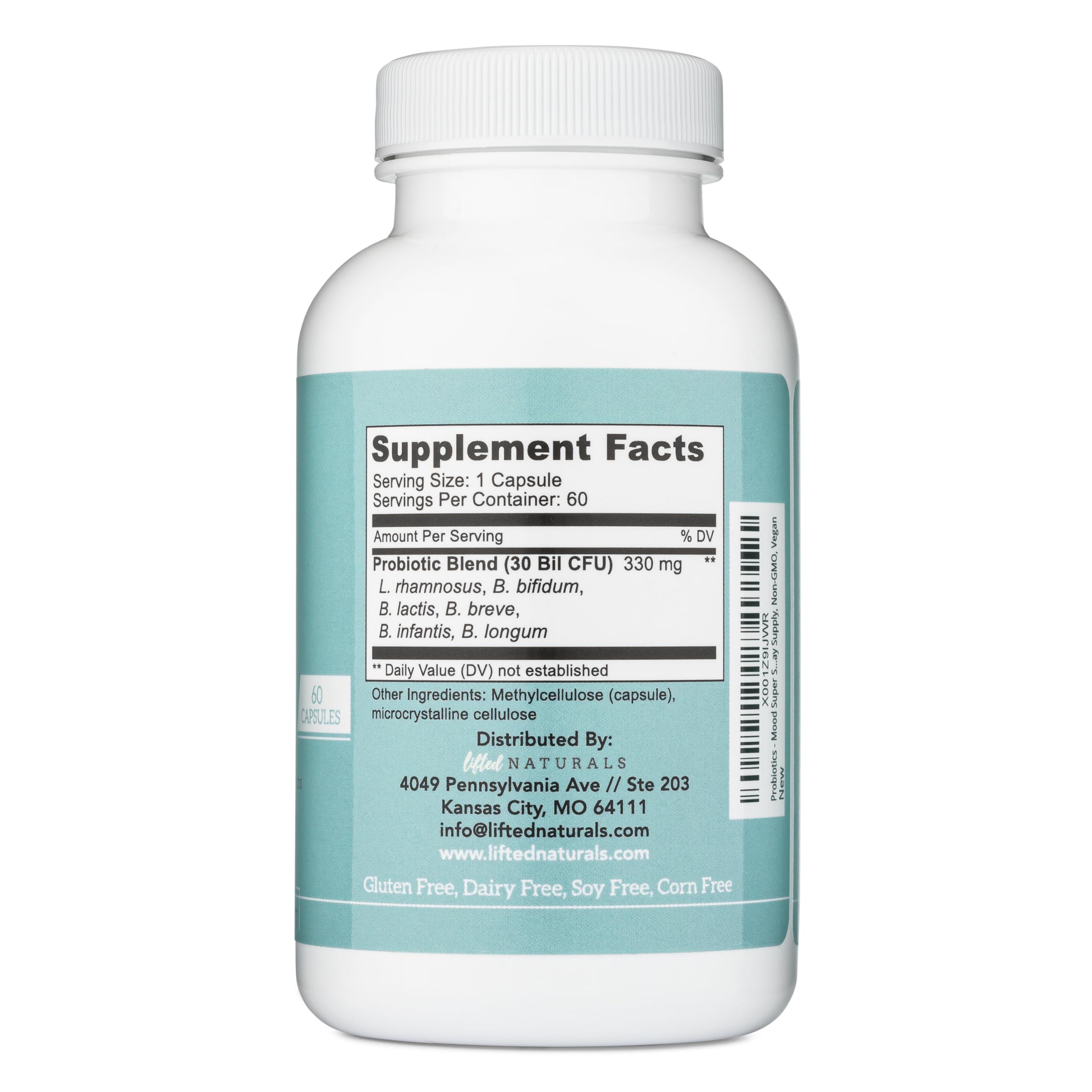 Probiotics - Mood Super Strains Probiotic - Naturally Supports Digestion & Mood - Histamine-Free Probiotics w/ L Rhamnosus GG, Shelf Stable Probiotic Supplement, 60 Day Supply, Non-GMO, VEGAN Lifted NaturalsAu supplements