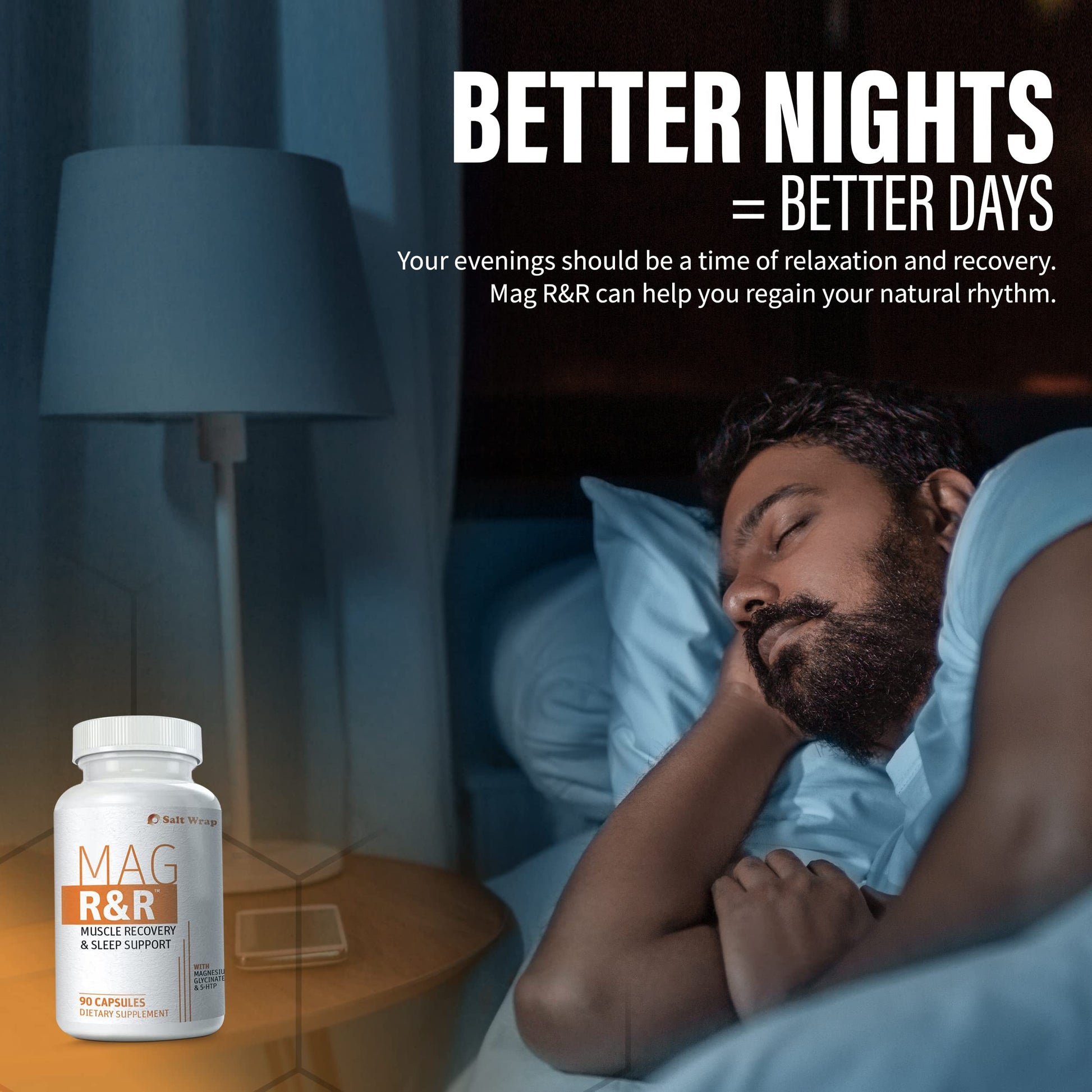 SaltWrap Mag R&R - Nighttime Muscle Cramps Support, Natural Sleep Support for Adults SaltWrapUS supplements