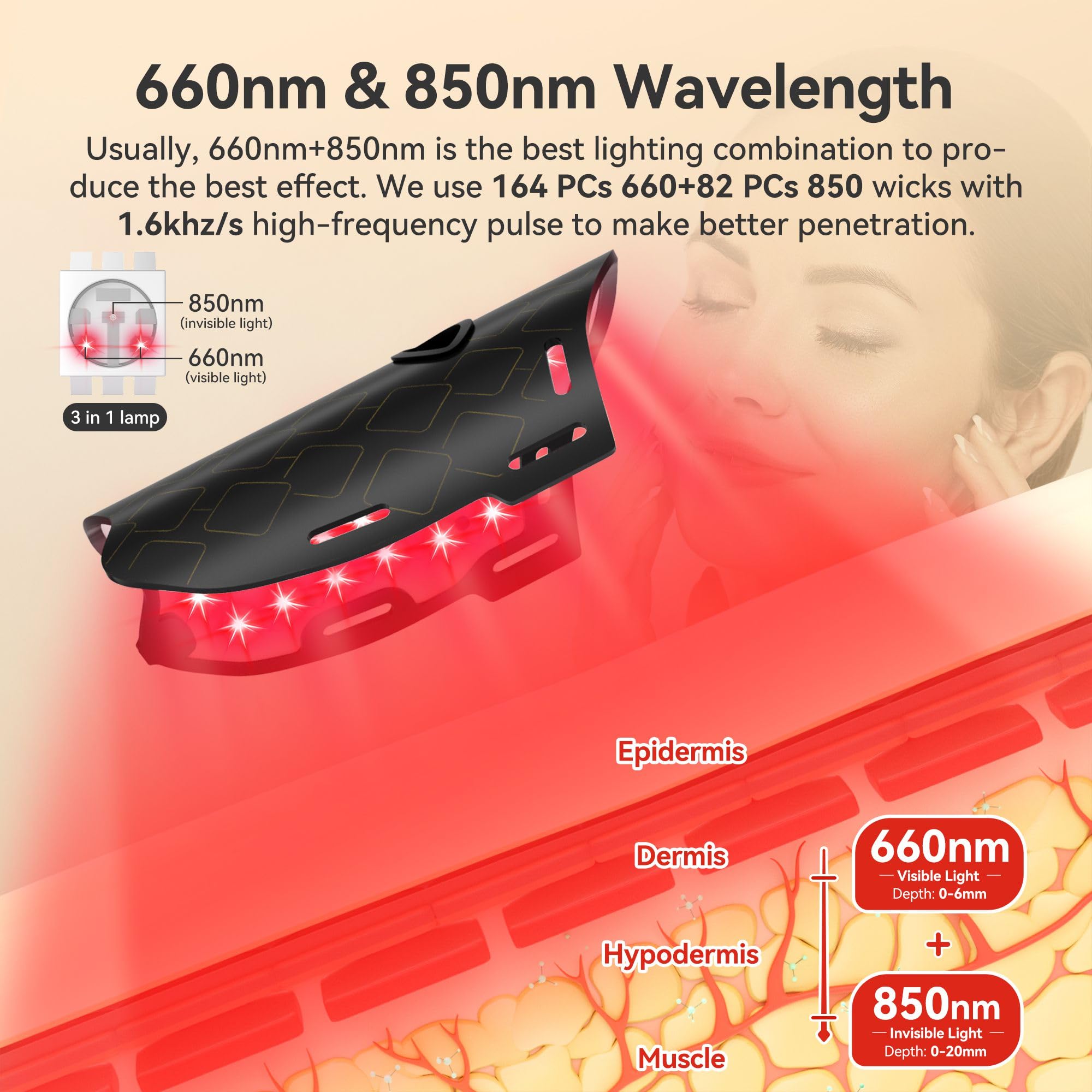 Peng Teng Red Light Therapy for Face, 660NM and 850NM,Innovative use of Monitoring,red Light Therapy Masks PengTengAu supplements