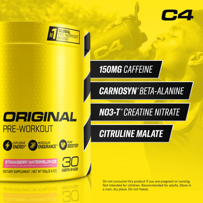 Cellucor C4 Original Pre Workout Powder Strawberry Watermelon Ice Sugar Free Preworkou CellucorUS supplements