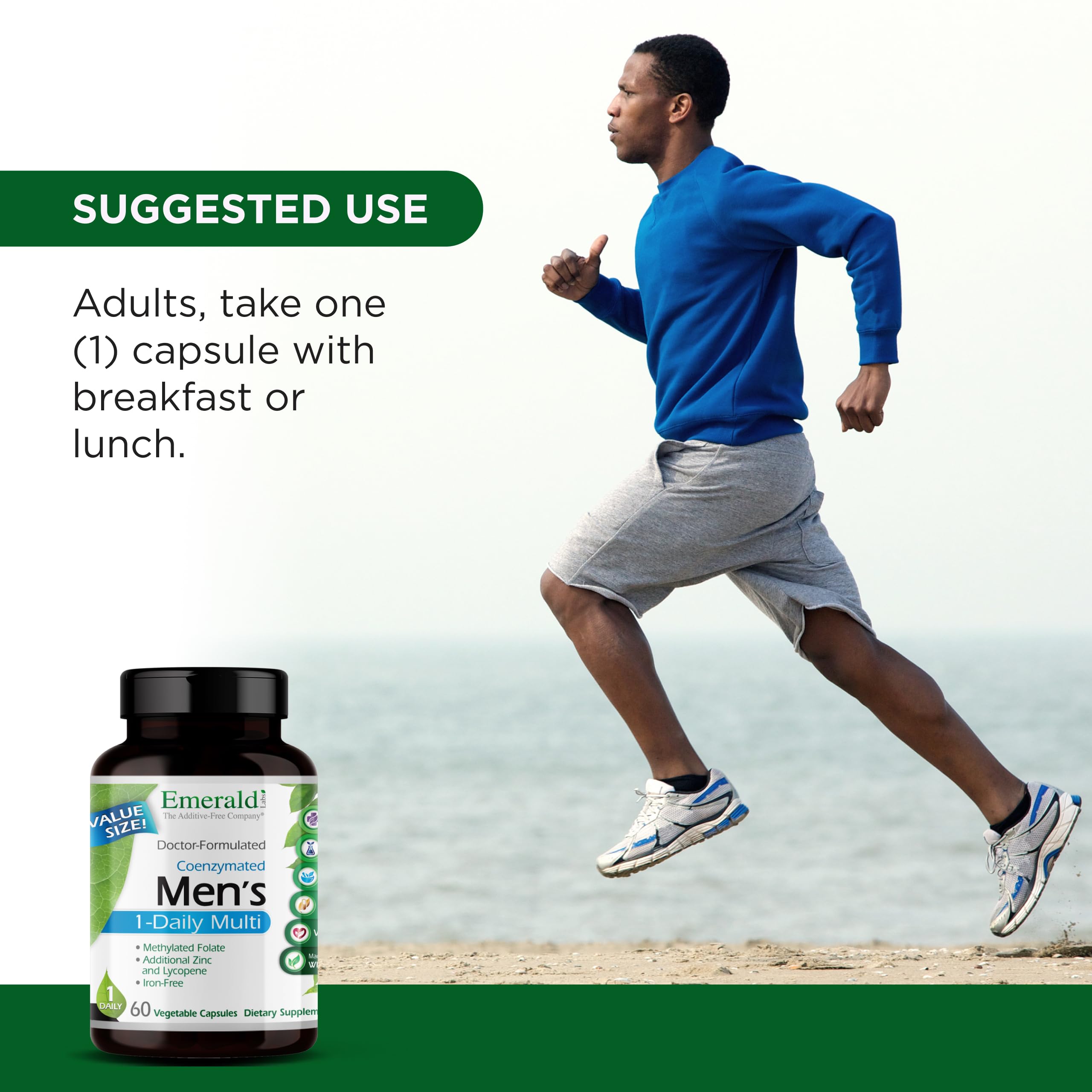 EMERALD LABS Men's 1 Daily Multi - Additive-Free Men's Multivitamin - Includes Lycopene, Zinc, Vitamin D3, & More EMERALD LABSAu supplements
