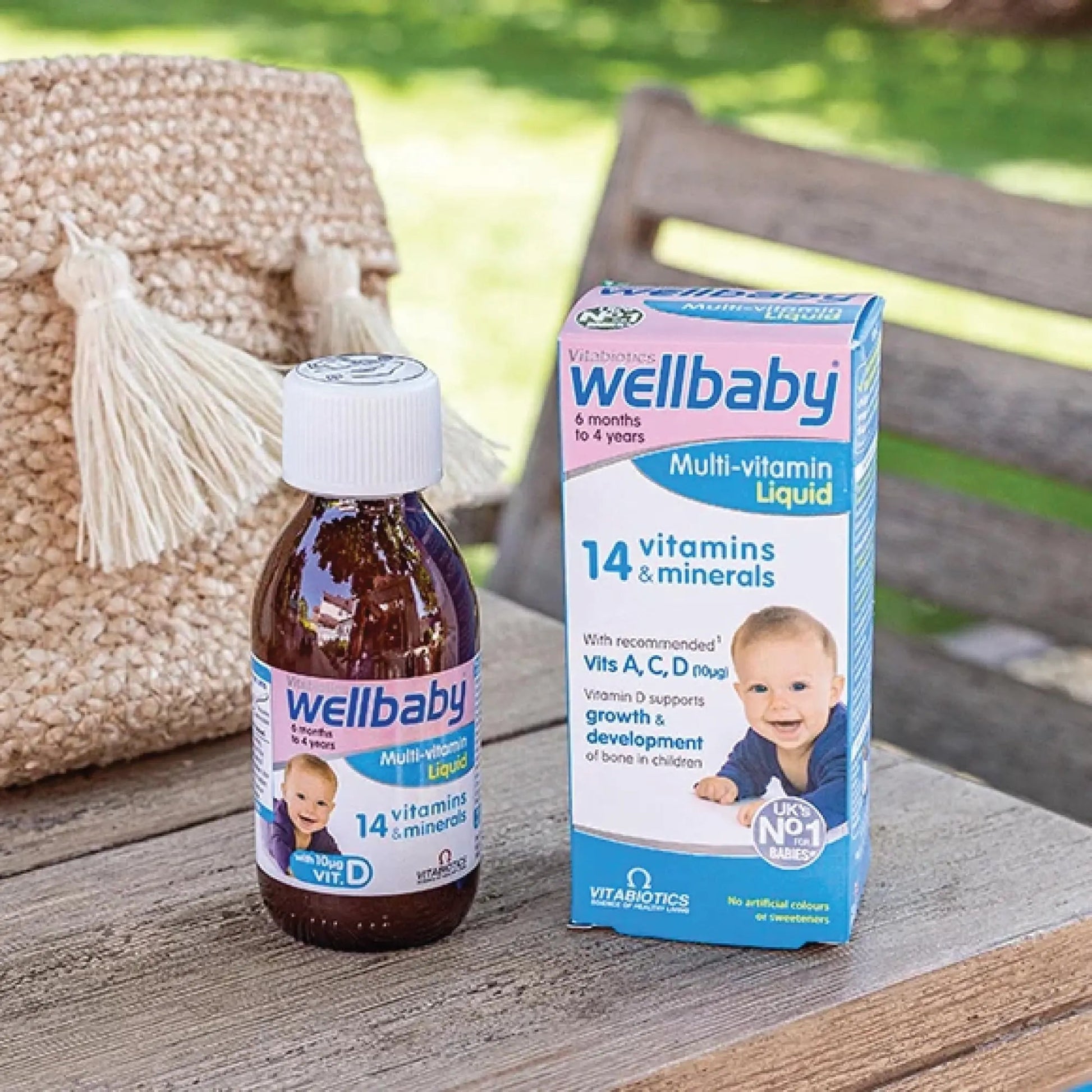 Vitabiotics Wellbaby Multi-Vitamin Liquid - Immune System Multivitamin for Infants and Babies Ages 6 Months to 4 Years - 150mL WELLBABYAu supplements