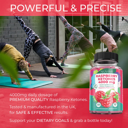 NUVIMI Raspberry Ketones 4000 mg Natural Dietary Food Supplement to Support Healthy NUVIMIUS supplements