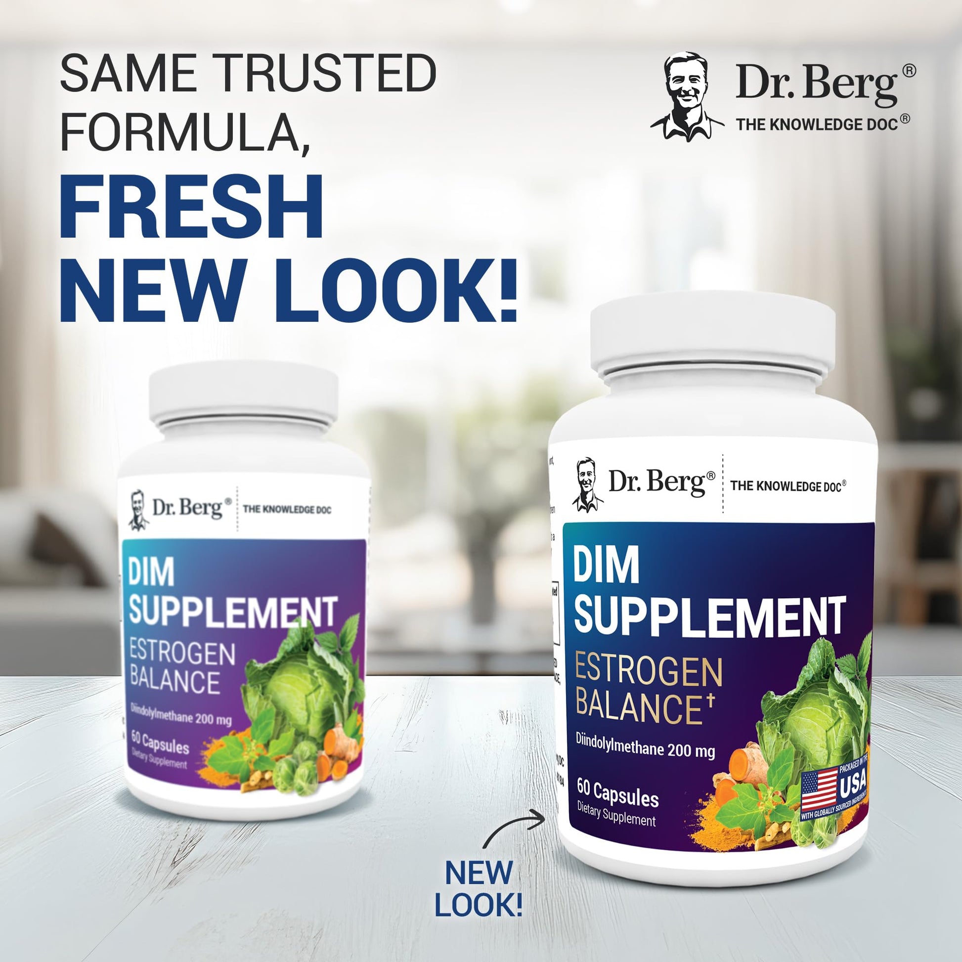 Dr. Berg DIM Supplement Estrogen Balance - Original Estrogen Supplement for Women with Diindolylmethane for Menstrual Symptoms & Menopause Relief & Black Pepper for Enhanced Absorption - 60 Capsules Dr. Berg NutritionalsAu supplements