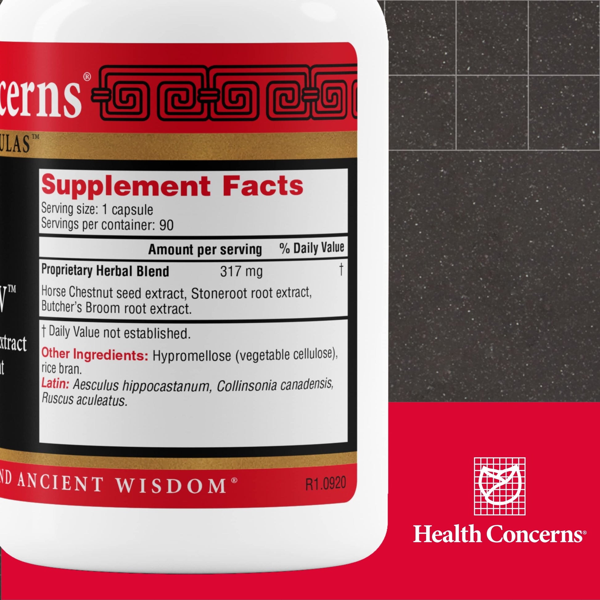 Health Concerns Formula V – Blood Flow & Circulation Support Supplement – Vein Health for Swelling, Leg Cramps, Varicose Veins, Inflammation & Heavy Legs – Chinese Herbal Formula – 90 Capsules Health ConcernsAu supplements