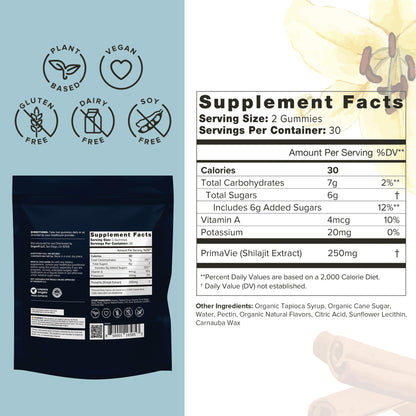Organifi - Shilajit Gummies - Supports Natural Energy and Strength - Vanilla Cinnamon OrganifiUS supplements